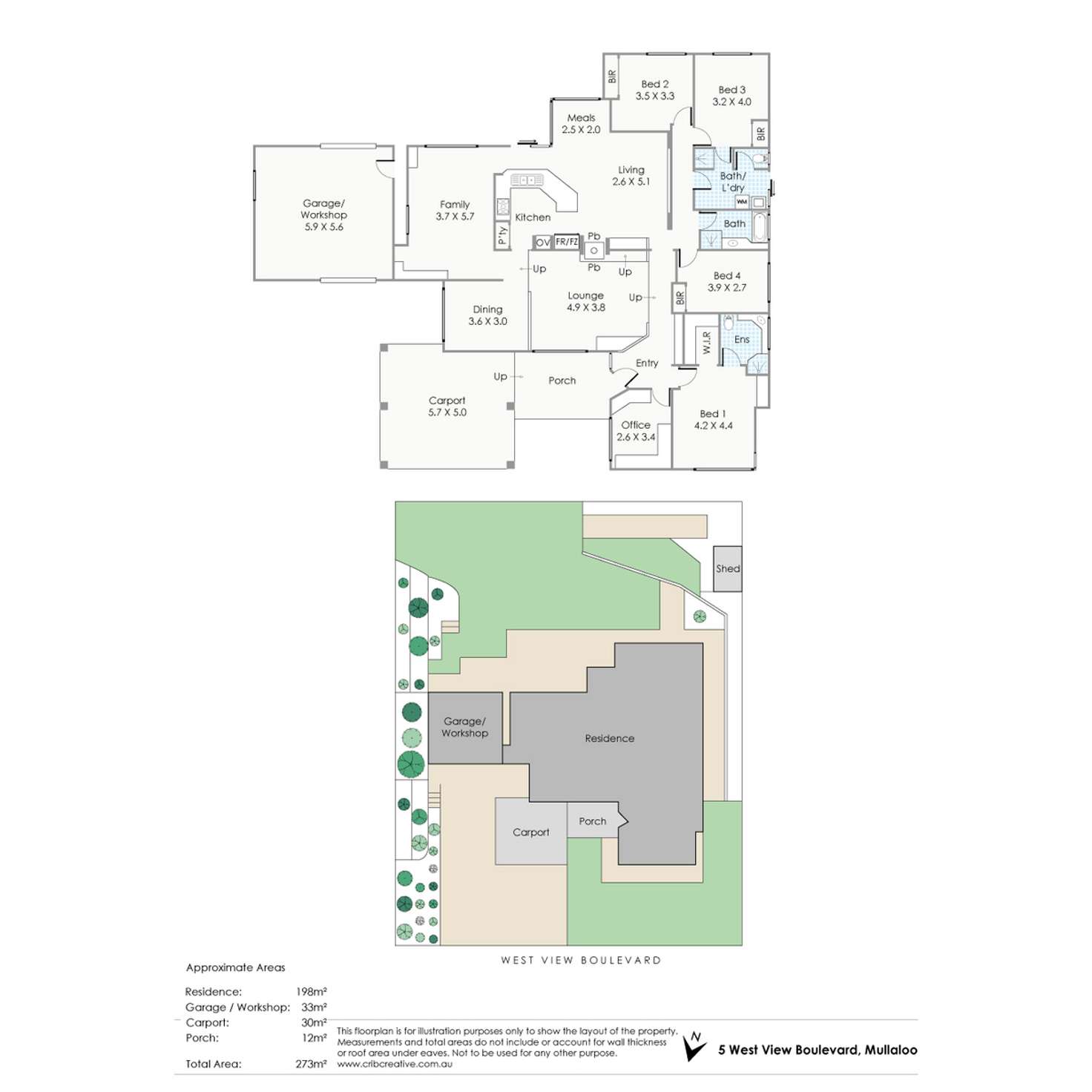 Floorplan of Homely house listing, 5 West View Boulevard, Mullaloo WA 6027