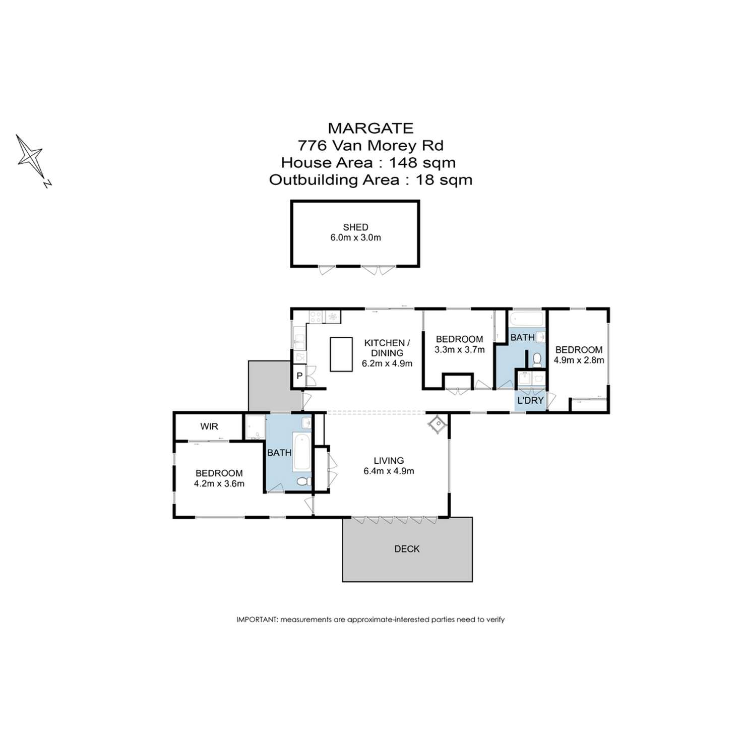 Floorplan of Homely house listing, 776 Van Morey Road, Margate TAS 7054