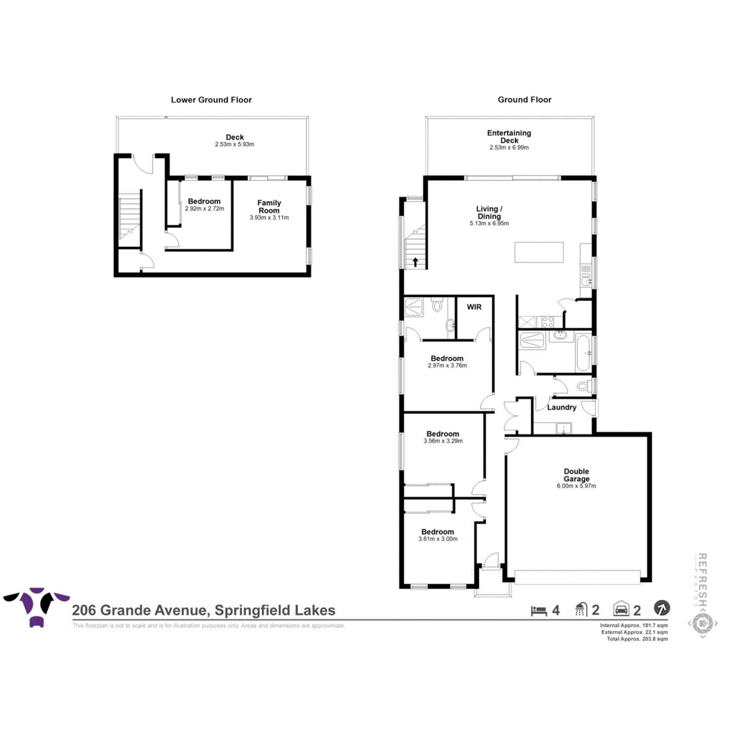 Floorplan of Homely house listing, 206 Grande Avenue, Springfield Lakes QLD 4300