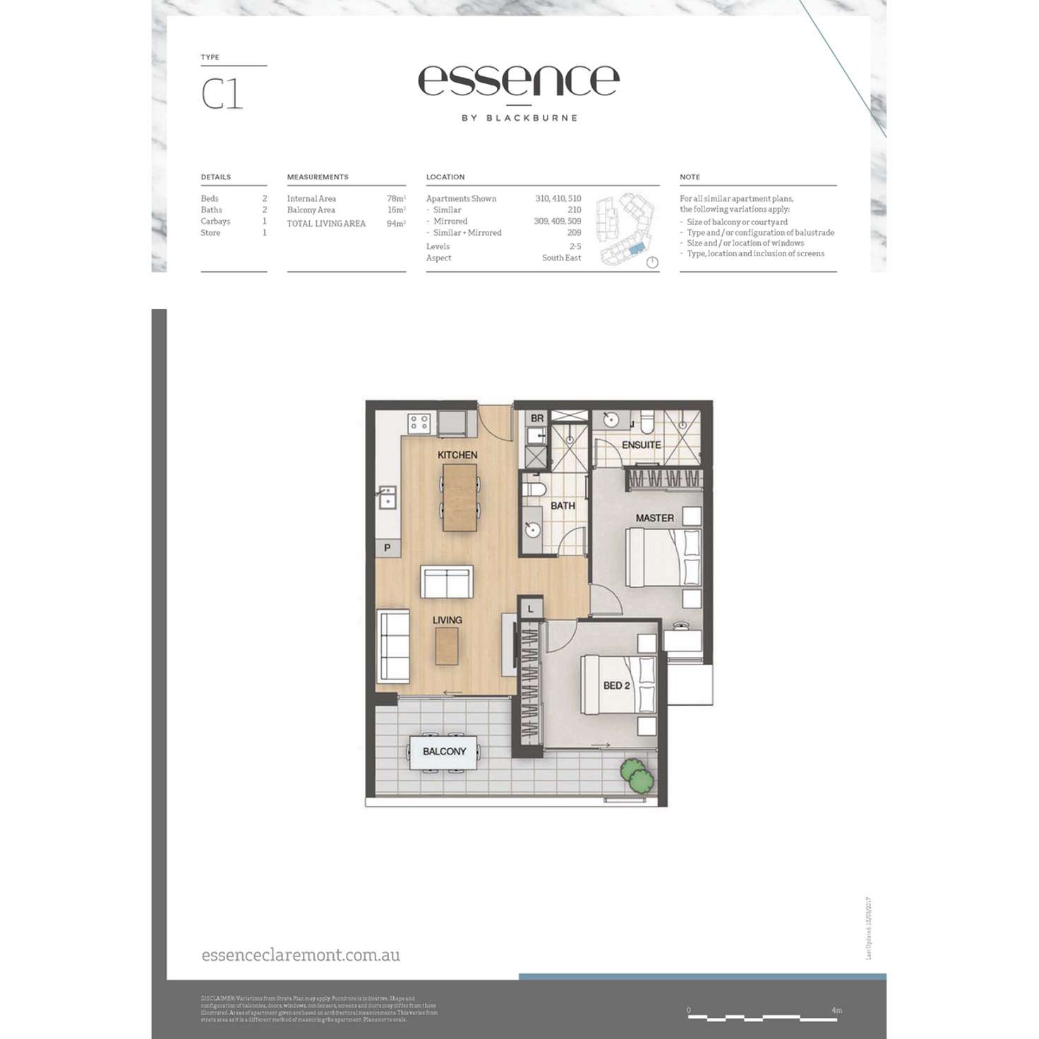 Floorplan of Homely apartment listing, 202/5 Shenton Road, Claremont WA 6010