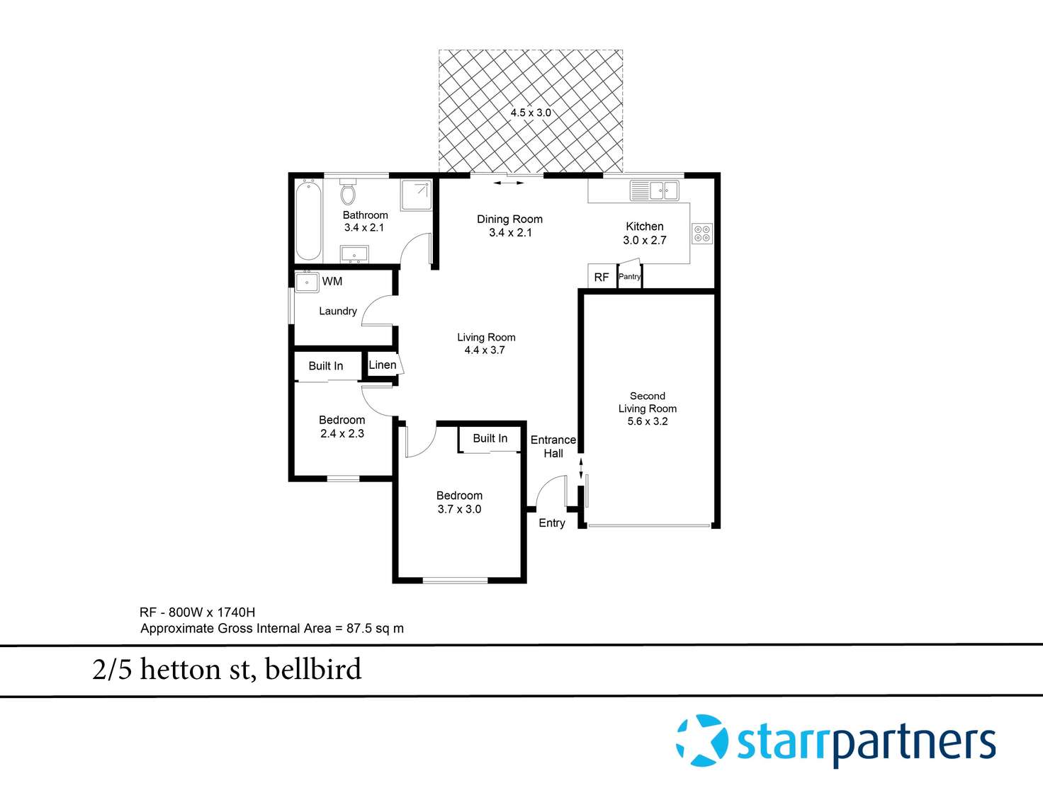 Floorplan of Homely unit listing, Unit 2/5 Hetton Street, Bellbird NSW 2325