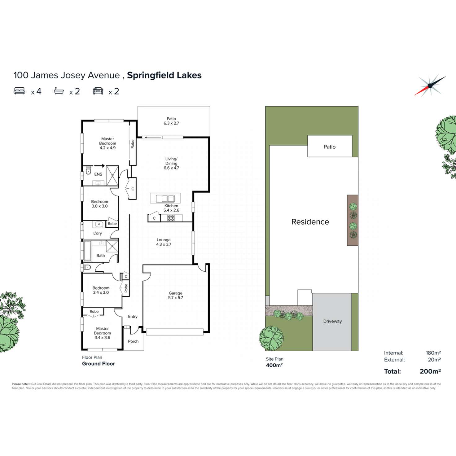Floorplan of Homely house listing, 100 James Josey Avenue, Springfield Lakes QLD 4300