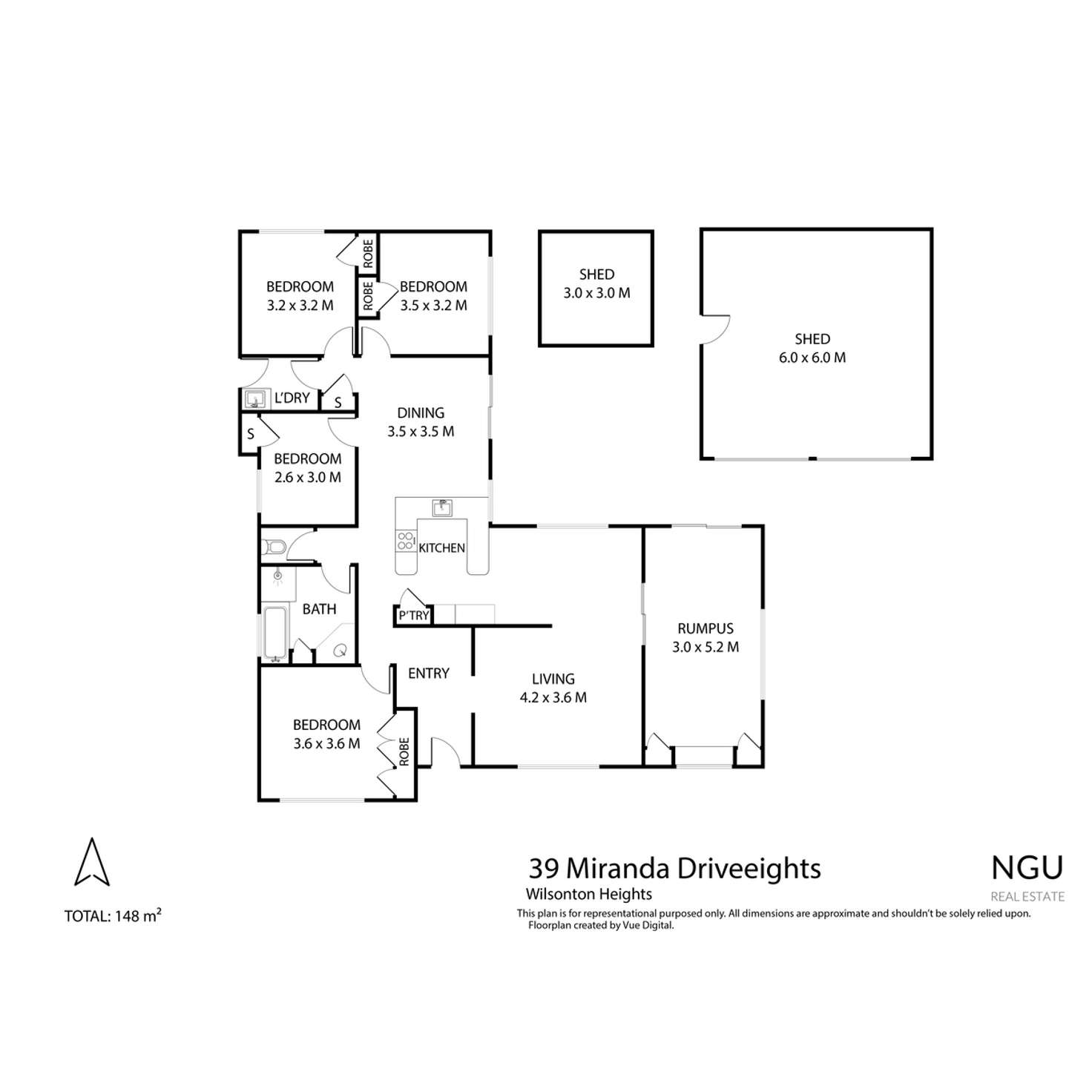 Floorplan of Homely house listing, 39 Miranda Drive, Wilsonton Heights QLD 4350