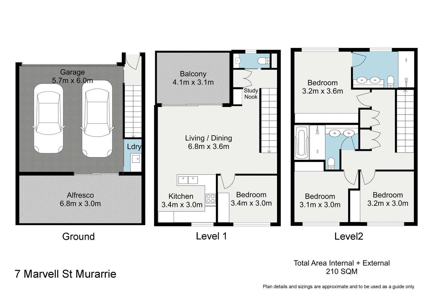 Floorplan of Homely townhouse listing, 7 Marvell Street, Murarrie QLD 4172