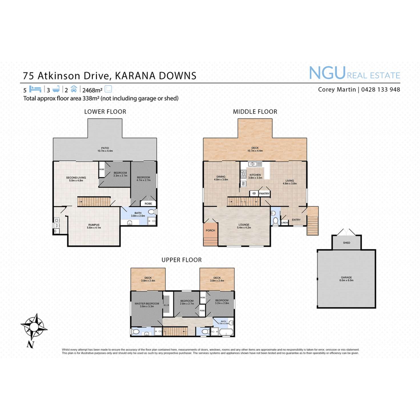 Floorplan of Homely house listing, 75 Atkinson Drive, Karana Downs QLD 4306