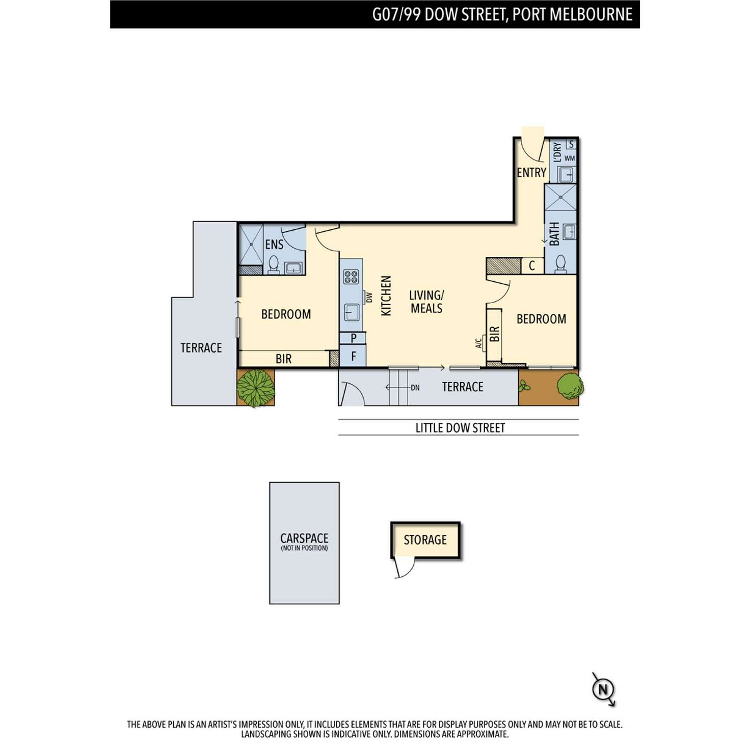Floorplan of Homely apartment listing, G07/99 Dow Street, Port Melbourne VIC 3207