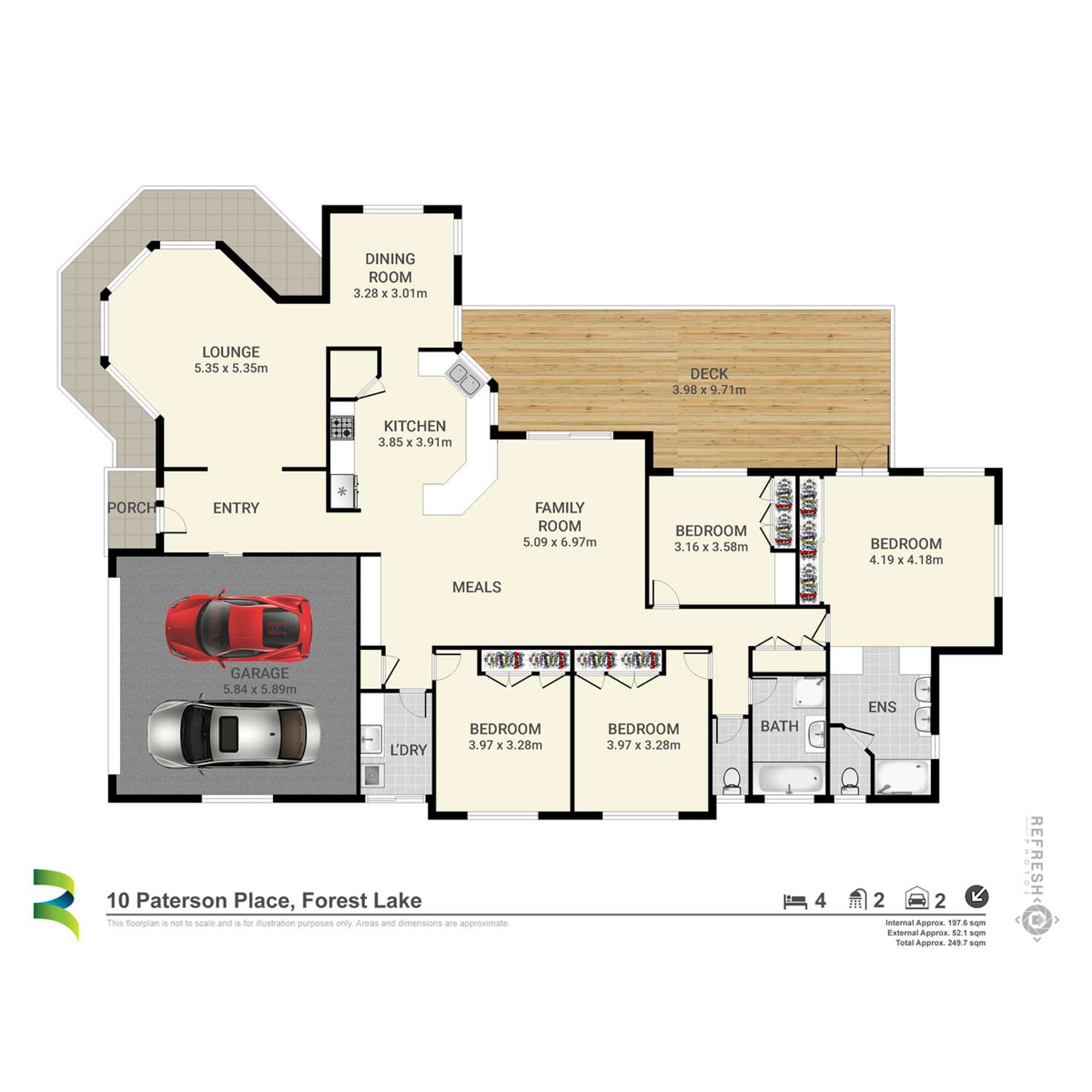 Floorplan of Homely house listing, 10 Paterson Place, Forest Lake QLD 4078