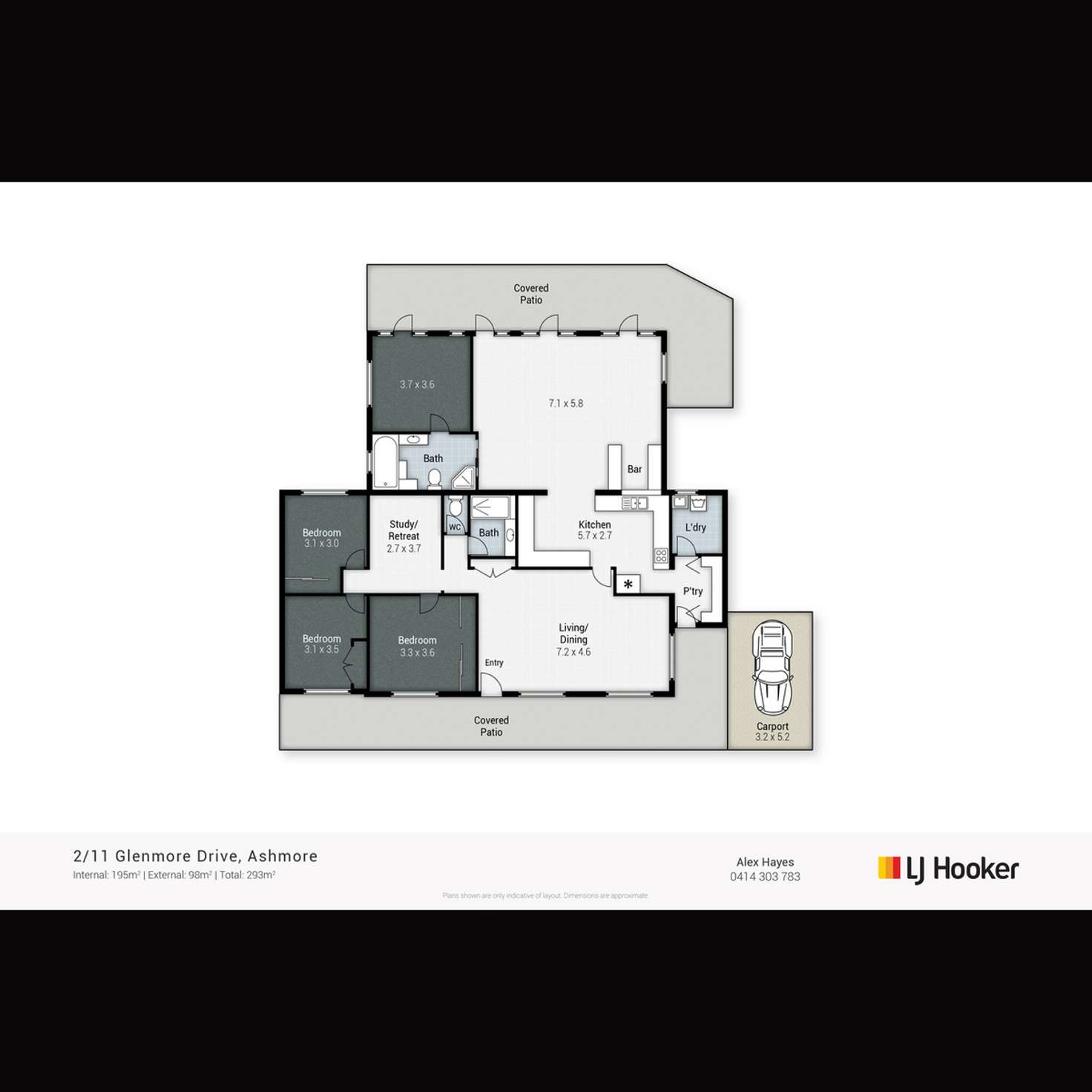 Floorplan of Homely semiDetached listing, 2/11 Glenmore Drive, Ashmore QLD 4214