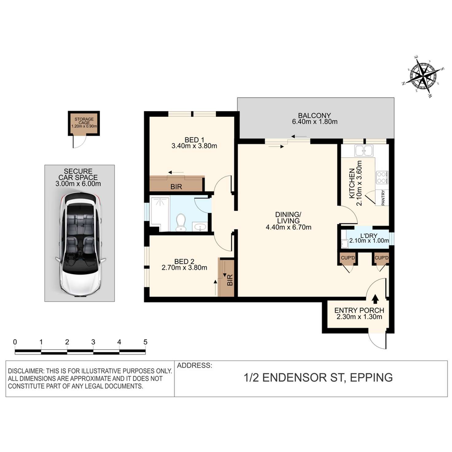 Floorplan of Homely unit listing, 1/2-4 Edensor Street, Epping NSW 2121