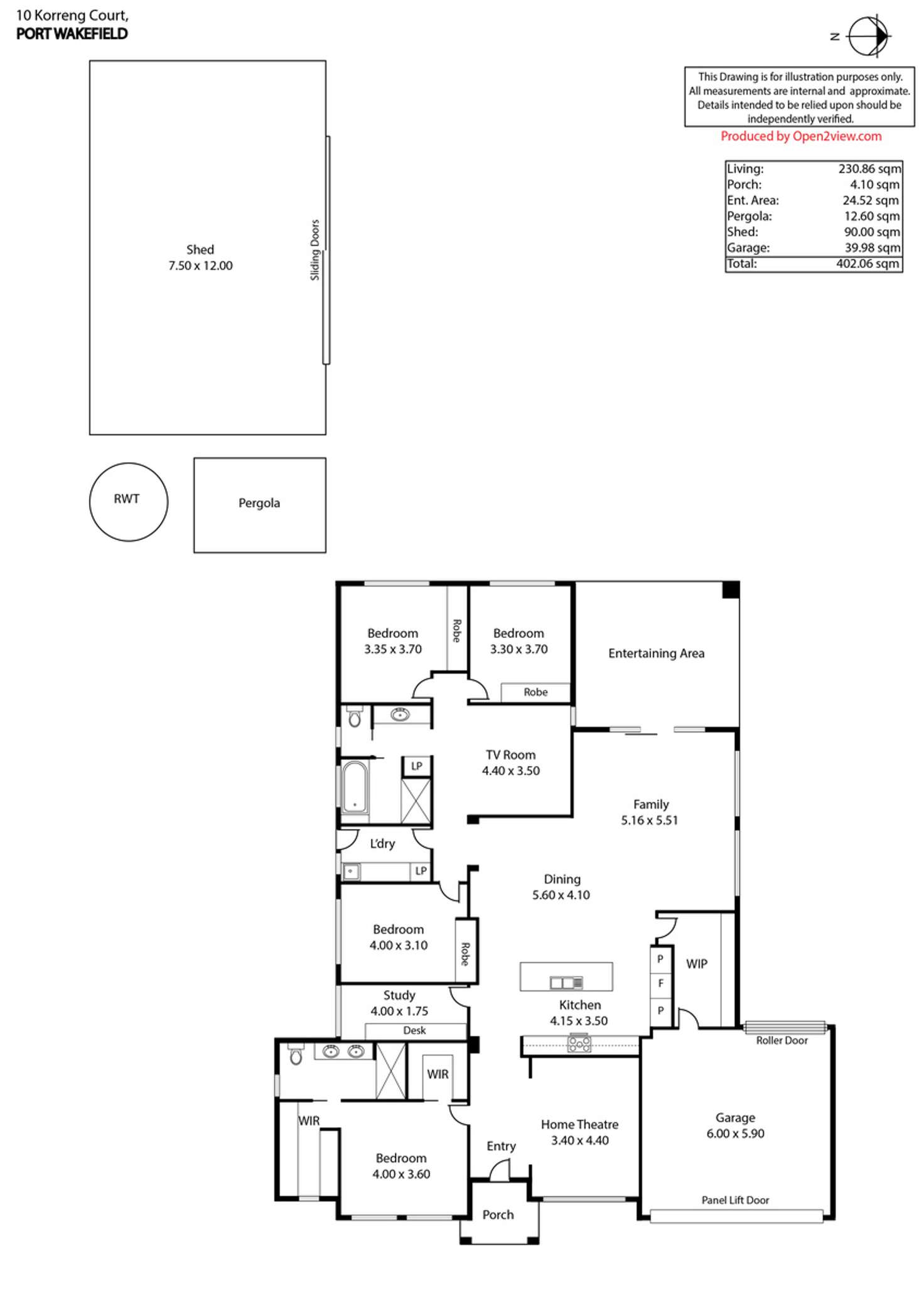 Floorplan of Homely house listing, 10 Korreng Court, Port Wakefield SA 5550