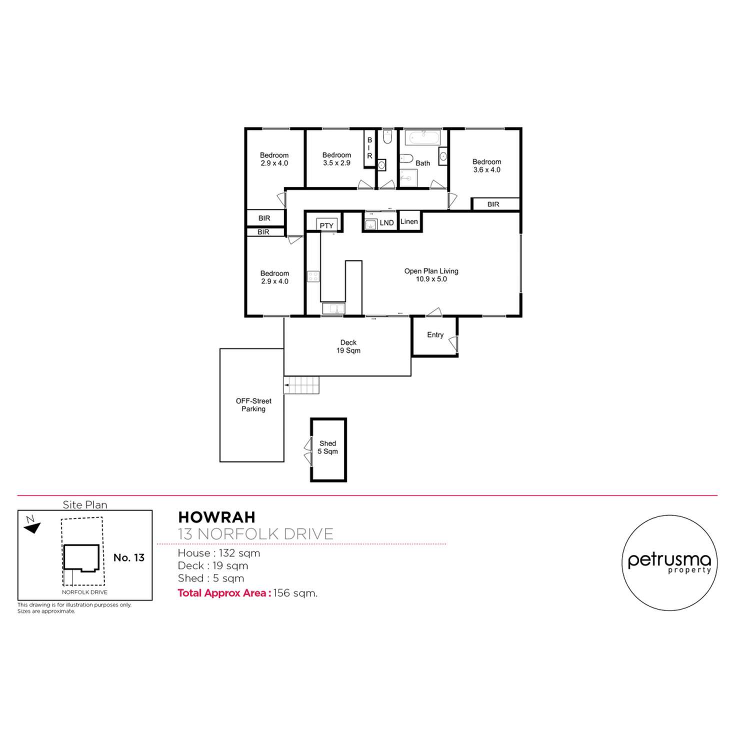Floorplan of Homely house listing, 13 Norfolk Drive, Howrah TAS 7018