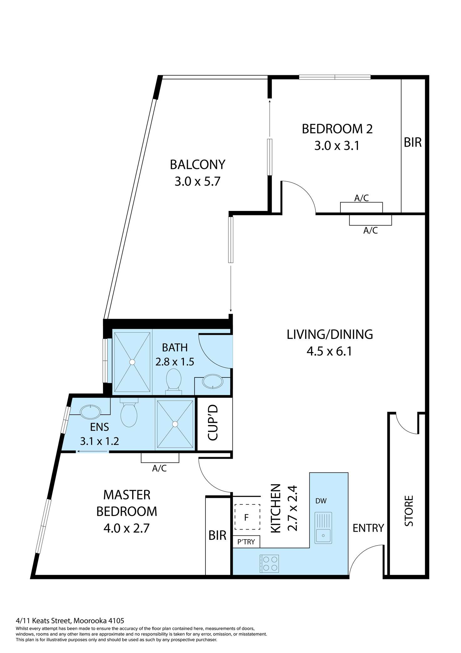 Floorplan of Homely unit listing, 4/11 Keats Street, Moorooka QLD 4105