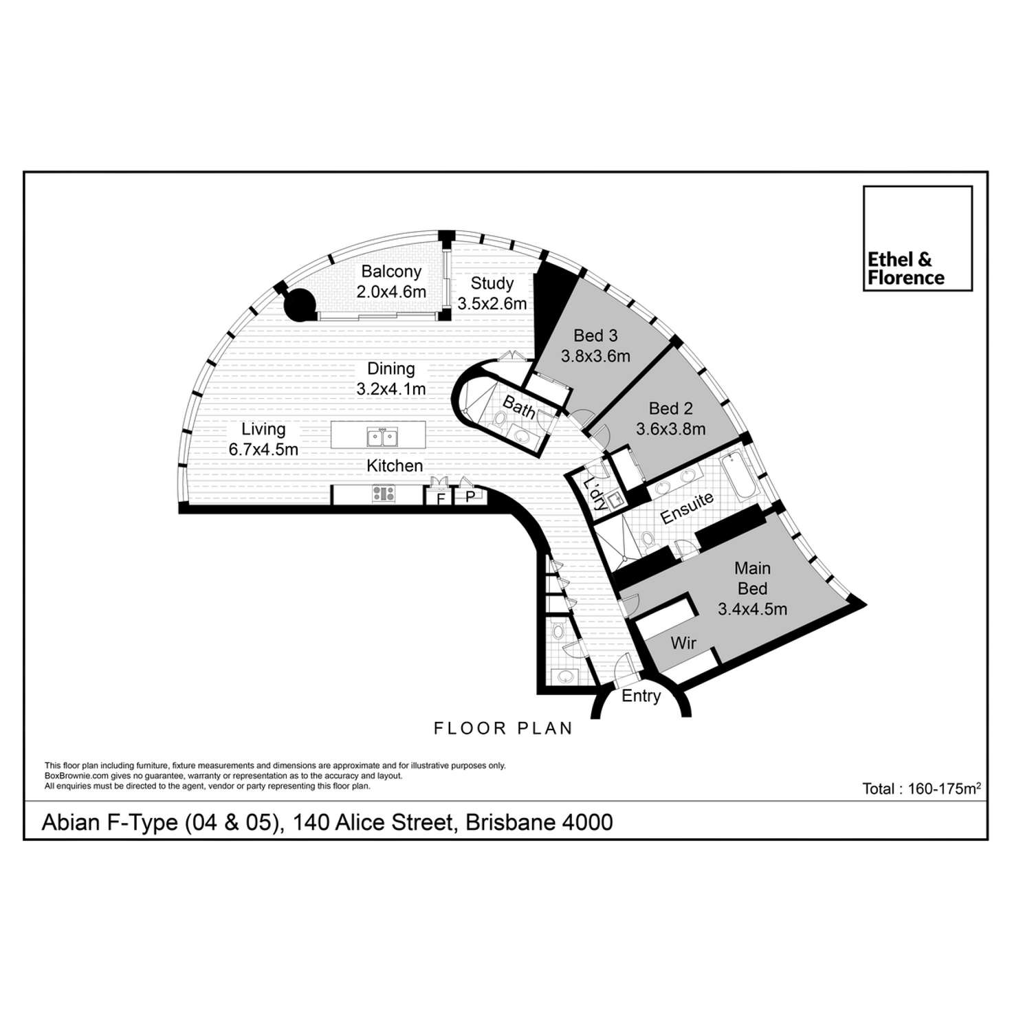 Floorplan of Homely apartment listing, 805/140 Alice Street, Brisbane City QLD 4000