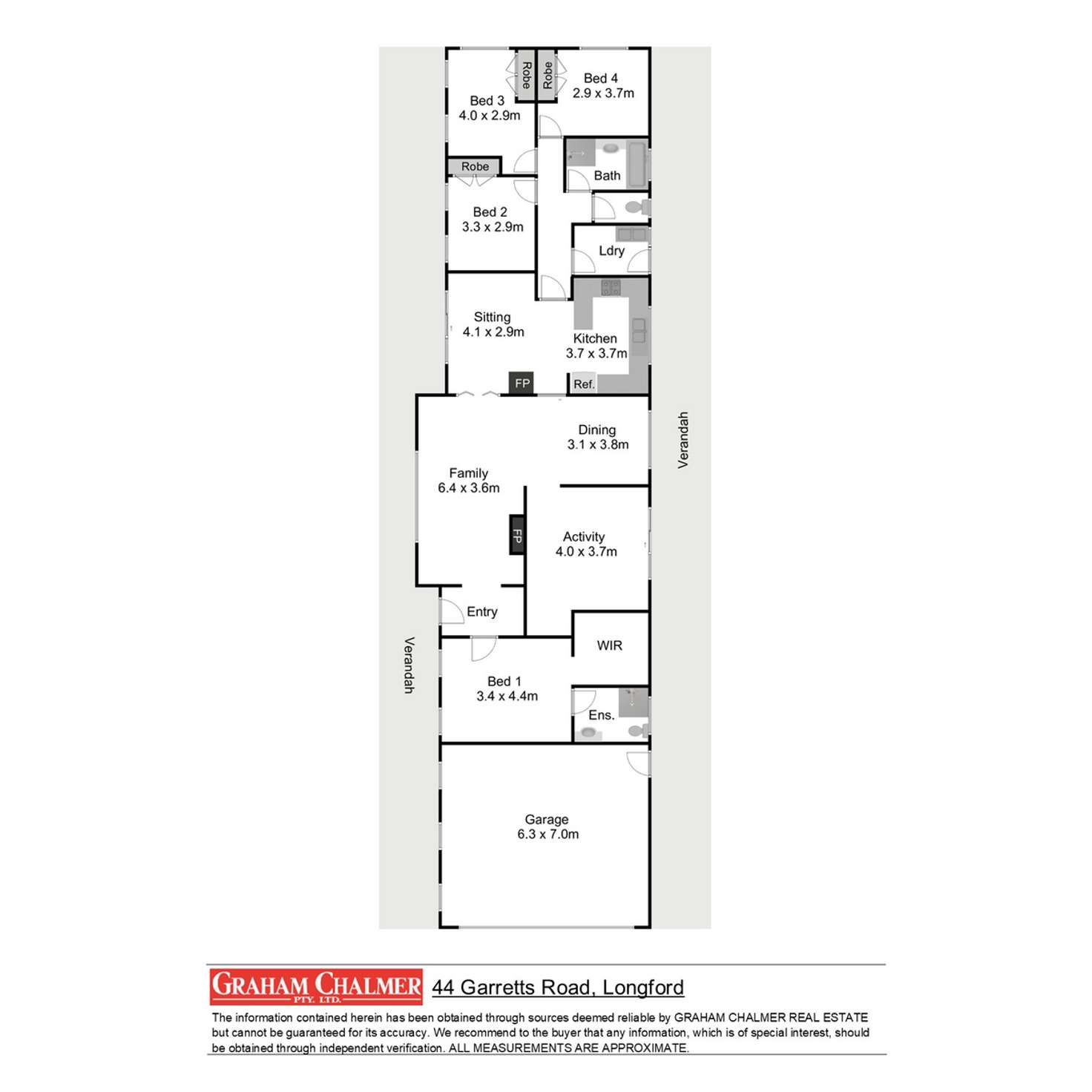 Floorplan of Homely acreageSemiRural listing, 44 Garretts Road, Longford VIC 3851