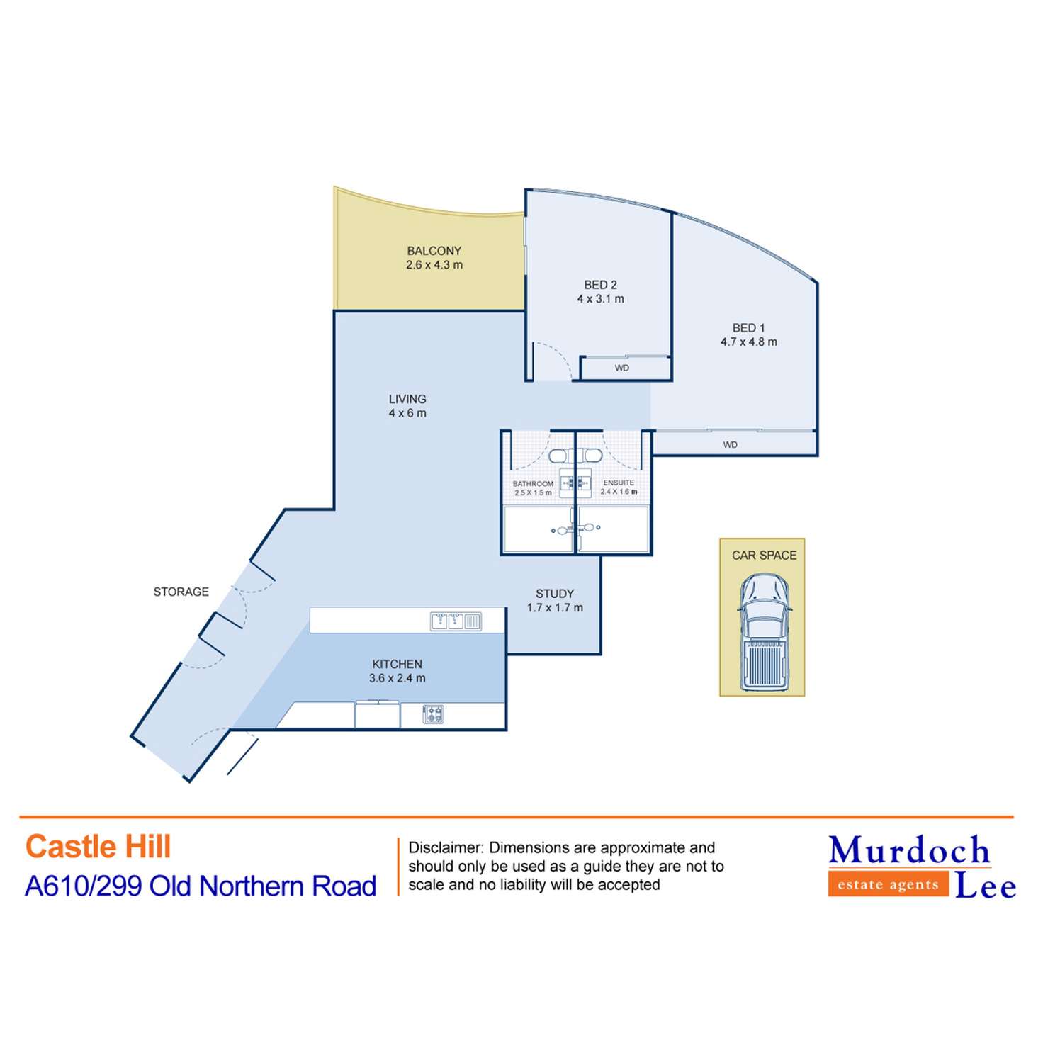 Floorplan of Homely apartment listing, 610/299 Old Northern Road, Castle Hill NSW 2154