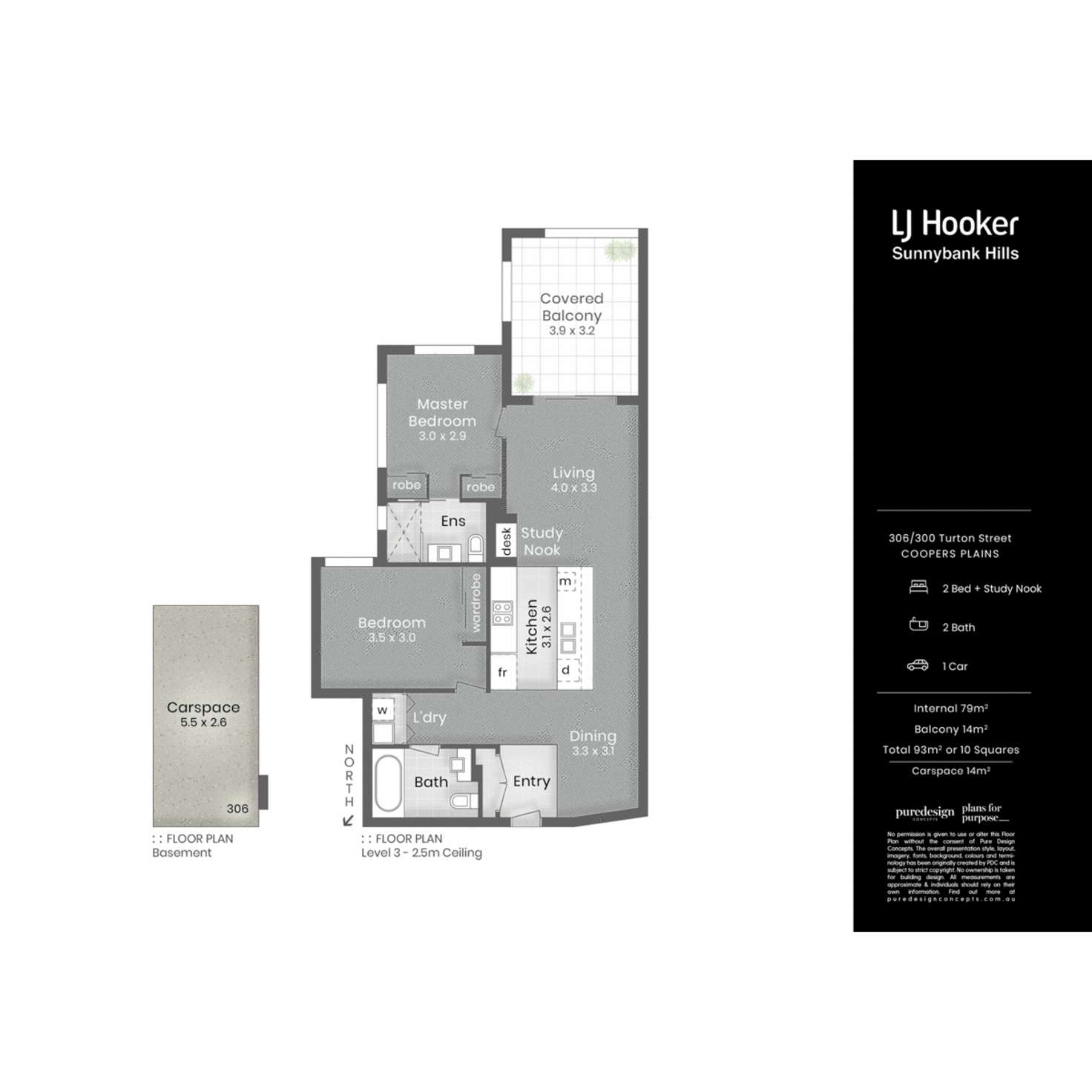 Floorplan of Homely apartment listing, 306/300 Turton Street, Coopers Plains QLD 4108