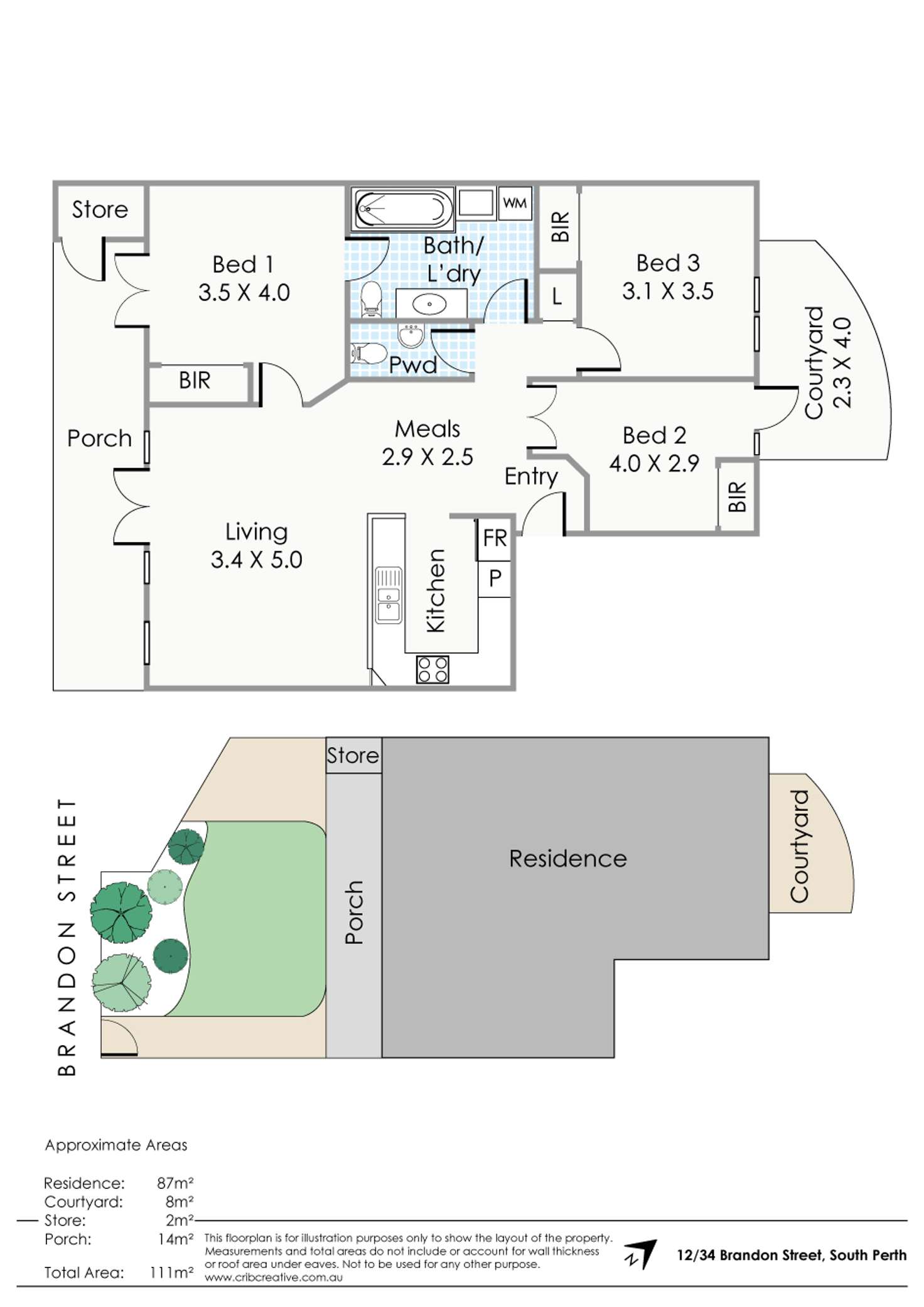 Floorplan of Homely house listing, 12/34 Brandon Street, South Perth WA 6151