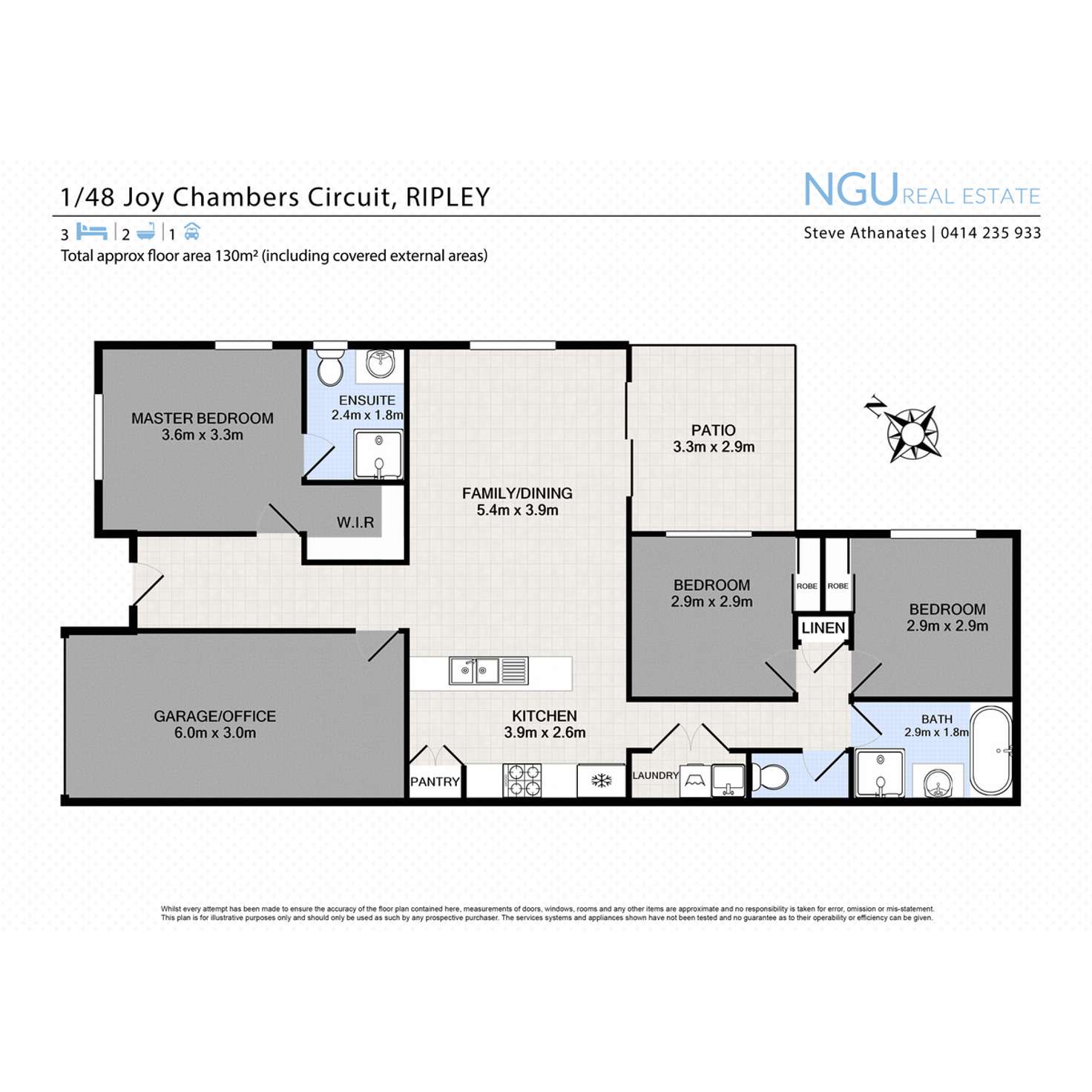 Floorplan of Homely unit listing, 1/48 Joy Chambers Circuit, Ripley QLD 4306