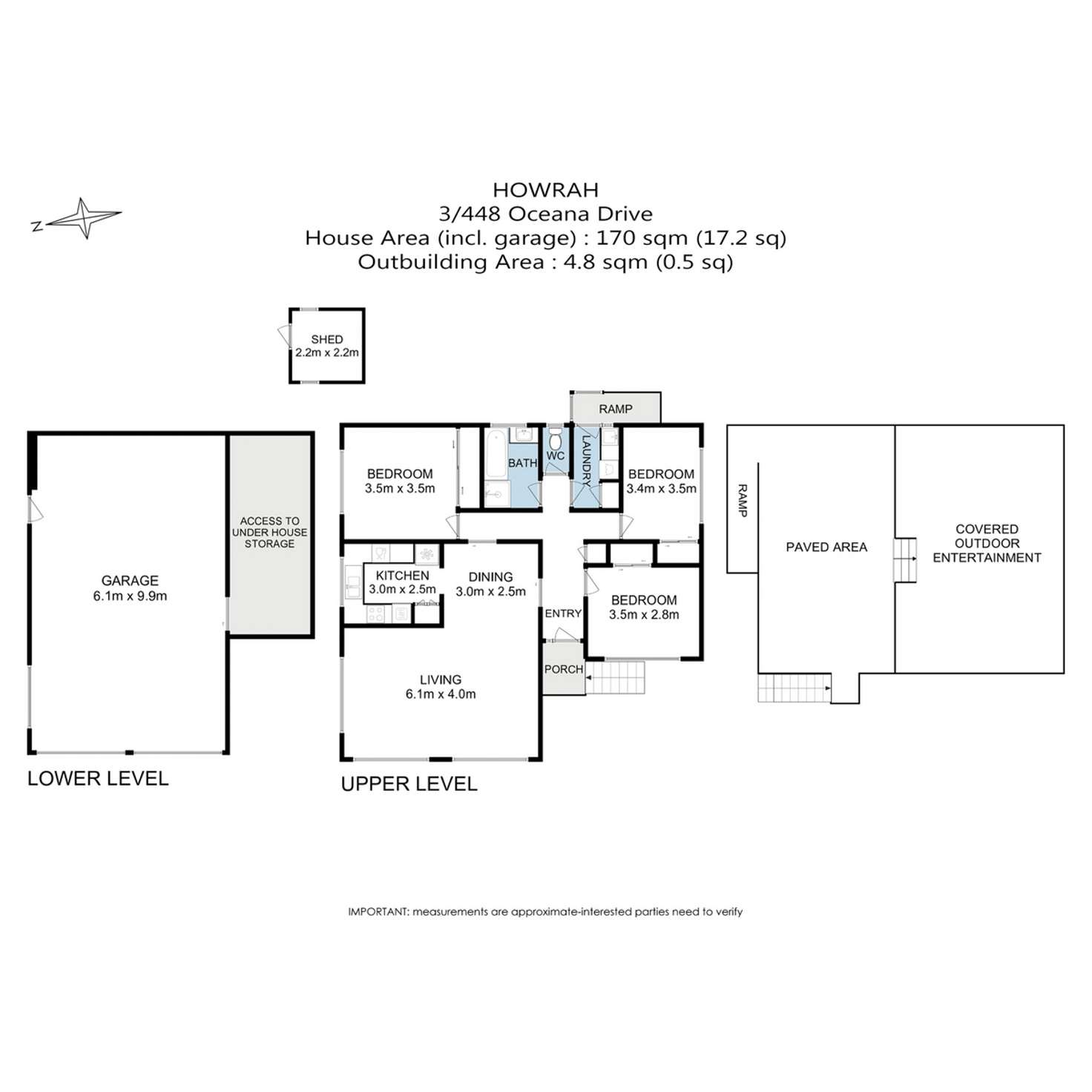 Floorplan of Homely villa listing, 3/448 Oceana Drive, Howrah TAS 7018