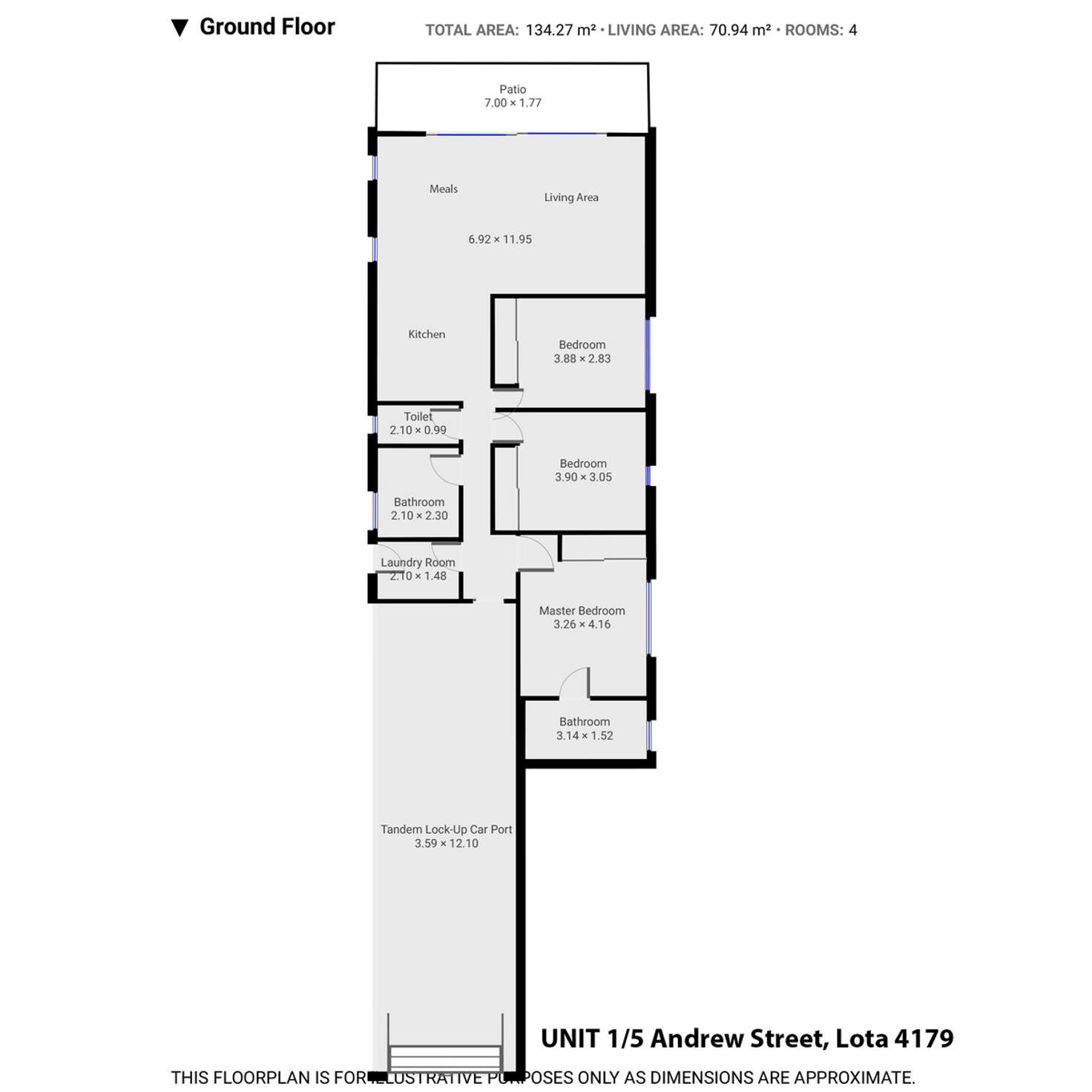 Floorplan of Homely unit listing, 5 Andrew Street, Lota QLD 4179