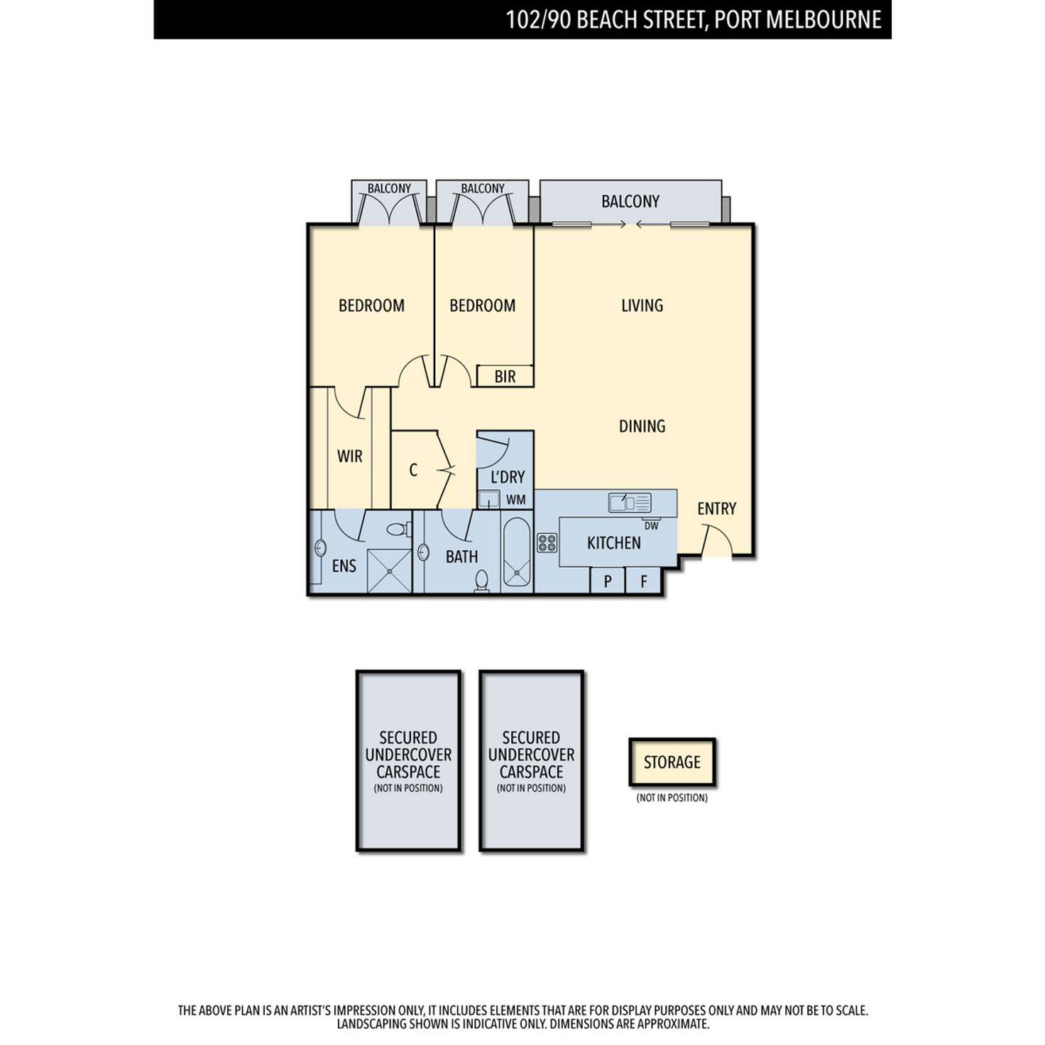 Floorplan of Homely apartment listing, 102/90 Beach Street, Port Melbourne VIC 3207