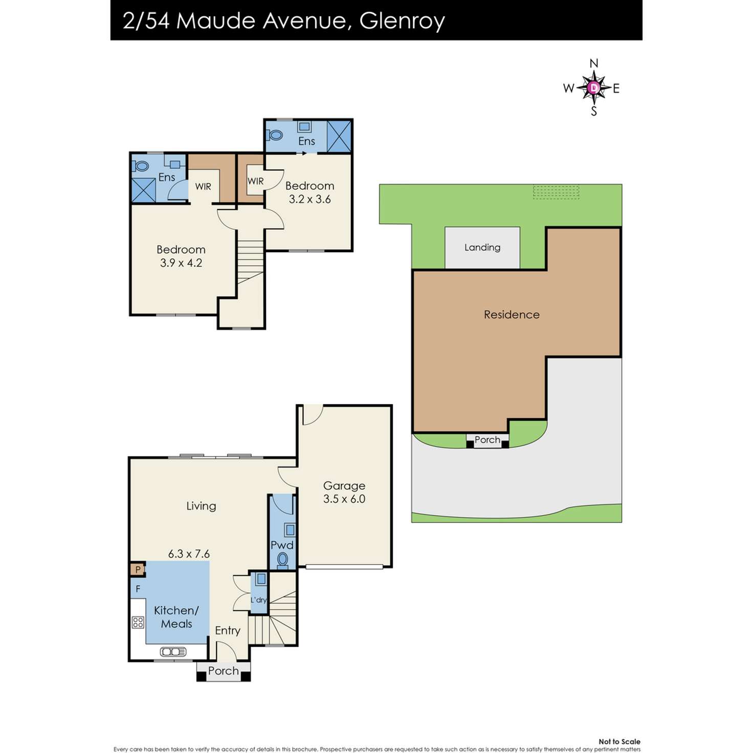 Floorplan of Homely townhouse listing, 2/54 Maude Avenue, Glenroy VIC 3046