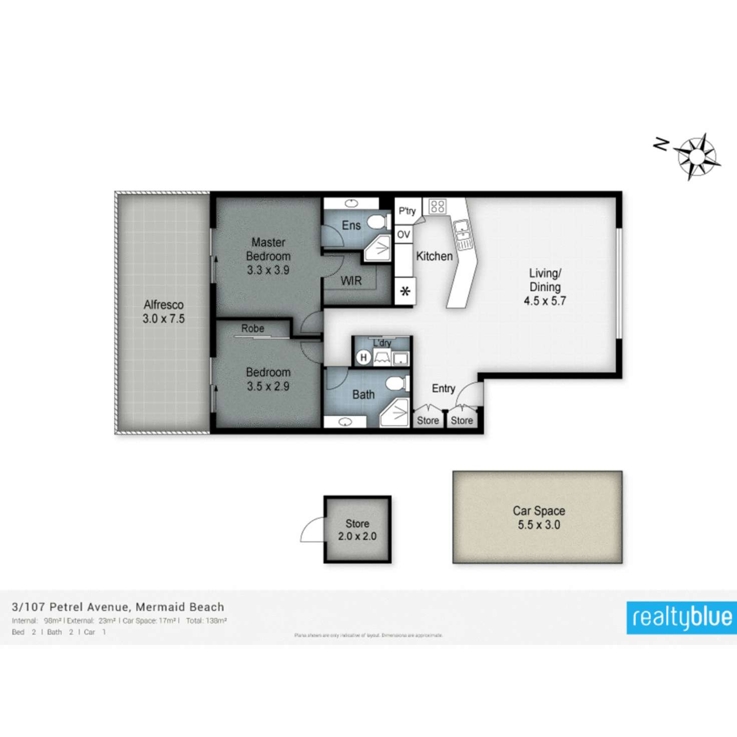 Floorplan of Homely apartment listing, 3/107 Petrel Avenue, Mermaid Beach QLD 4218