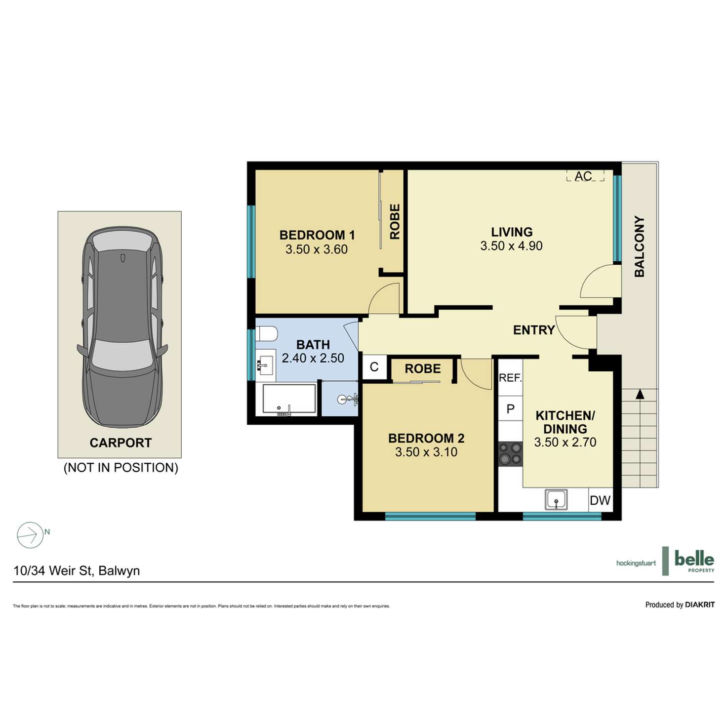 Floorplan of Homely apartment listing, 10/34 Weir Street, Balwyn VIC 3103