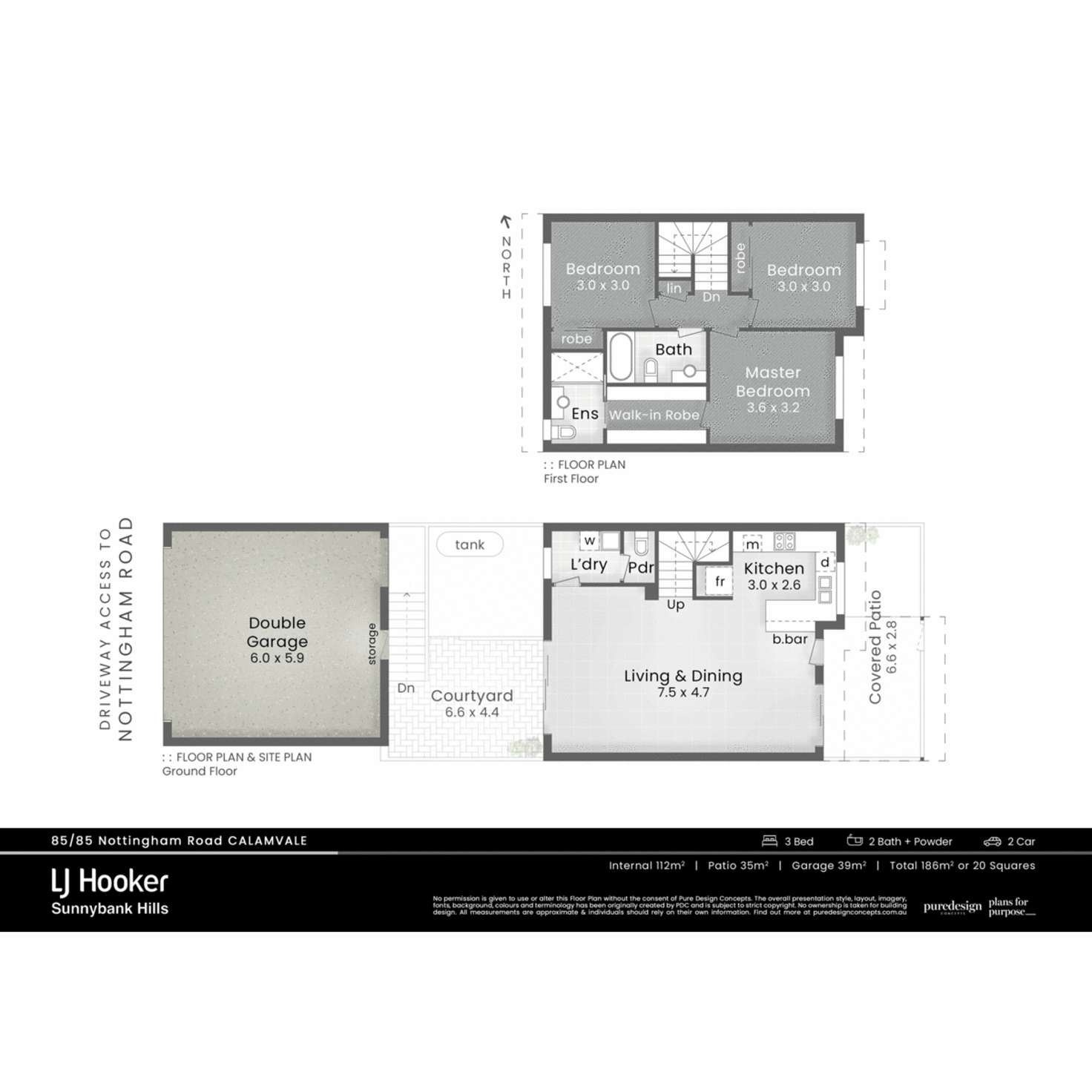 Floorplan of Homely townhouse listing, 85/85 Nottingham Road, Calamvale QLD 4116