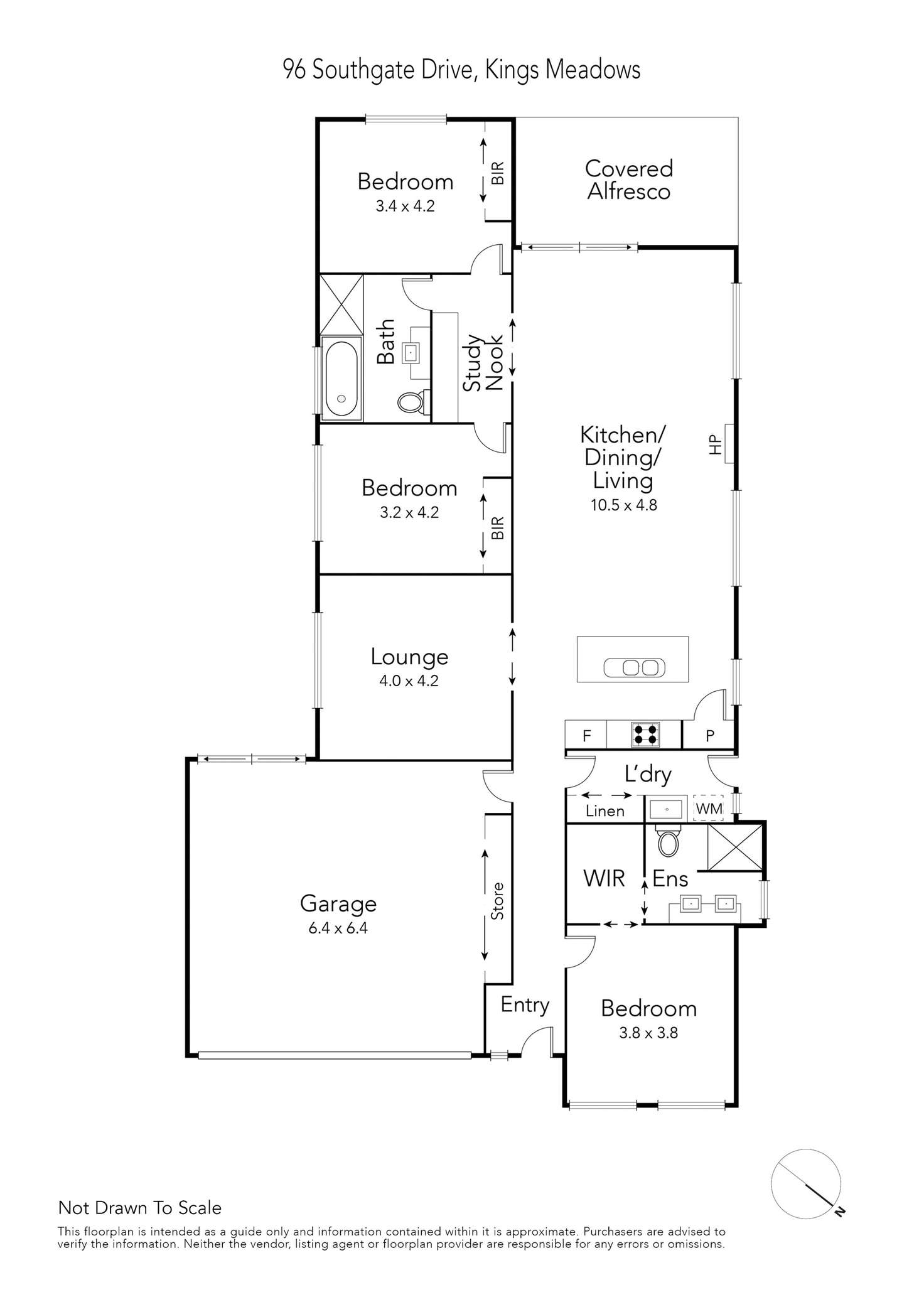 Floorplan of Homely house listing, 96 Southgate Drive, Kings Meadows TAS 7249