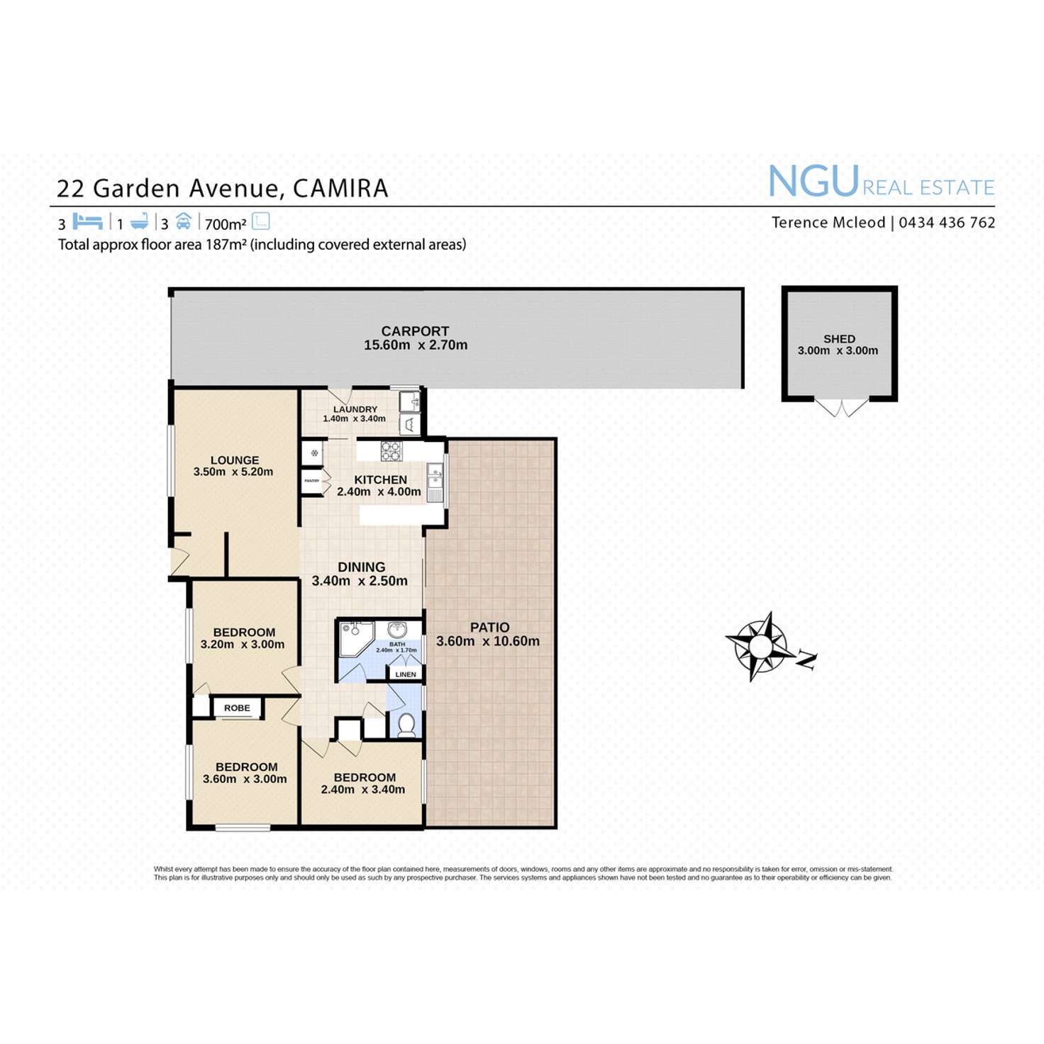 Floorplan of Homely house listing, 22 Garden Avenue, Camira QLD 4300