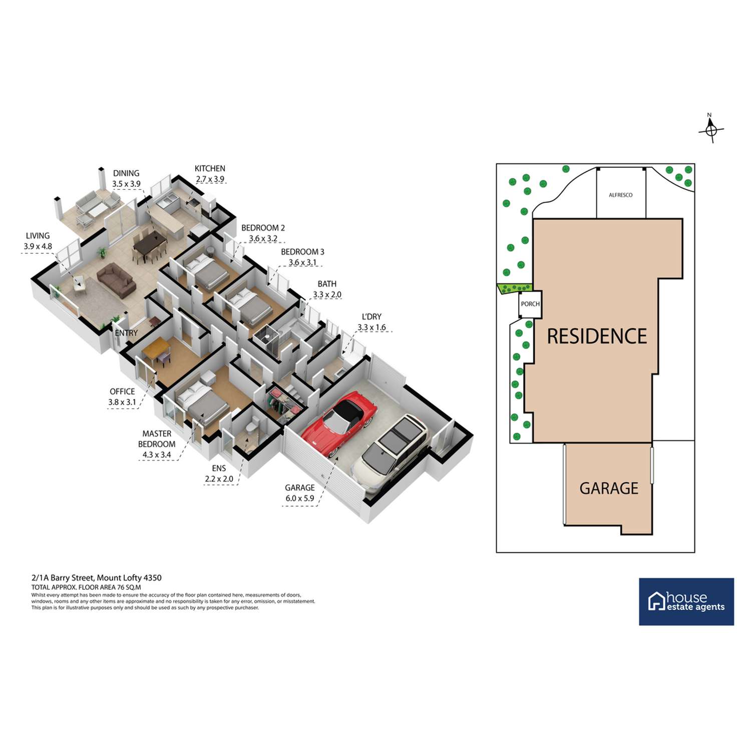 Floorplan of Homely unit listing, 2/1 Barry Street, Mount Lofty QLD 4350