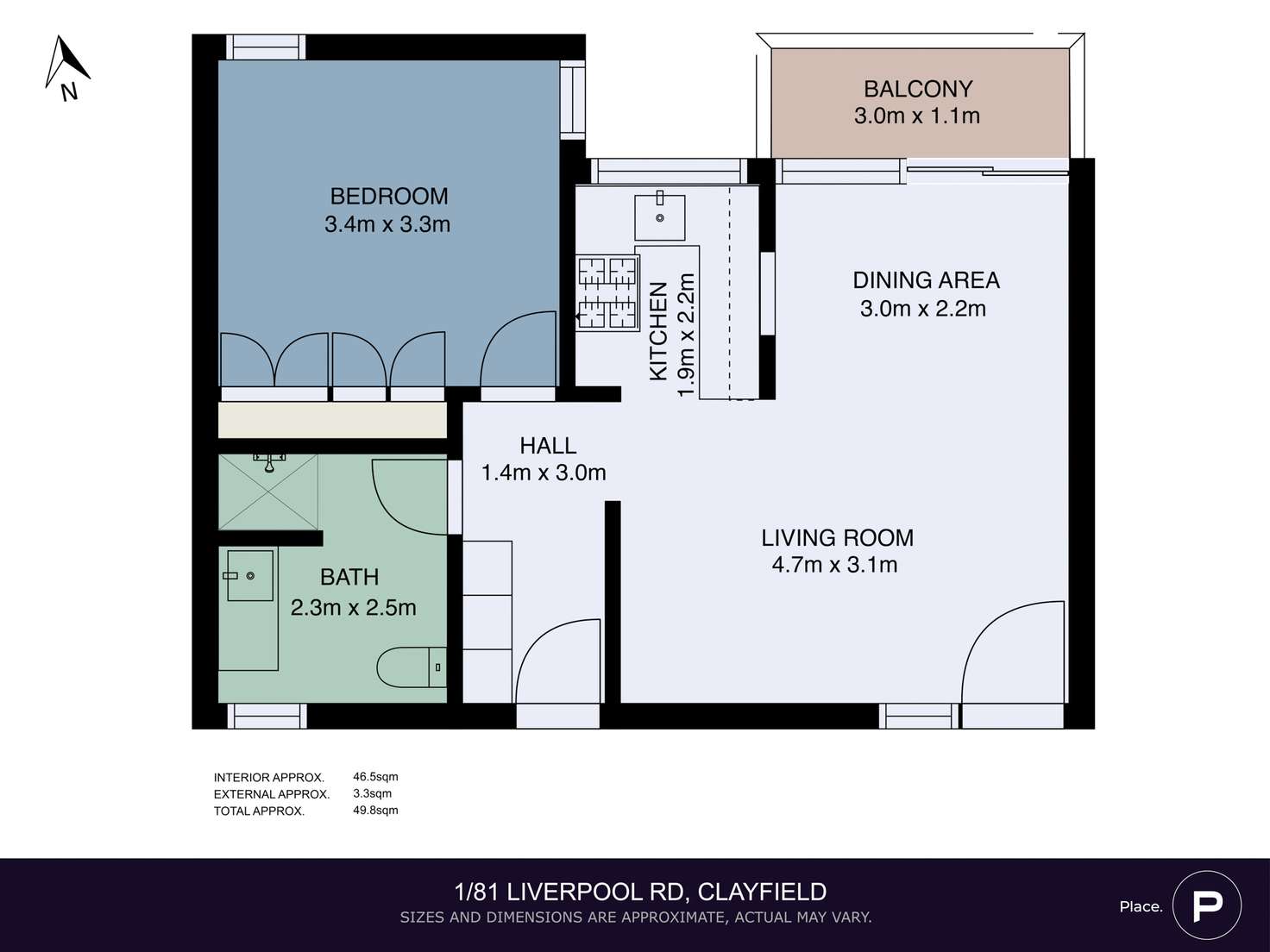 Floorplan of Homely apartment listing, 1/81 Liverpool Road, Clayfield QLD 4011