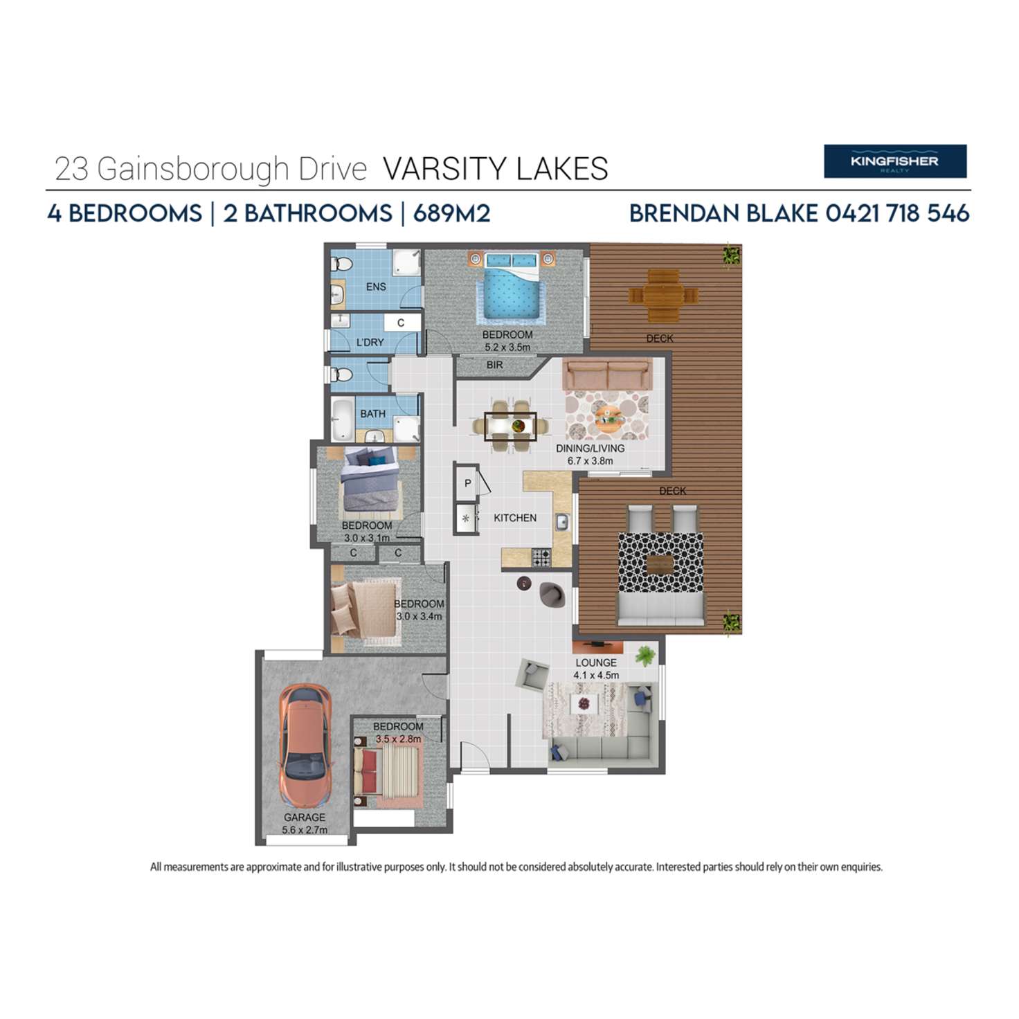 Floorplan of Homely house listing, 23 Gainsborough Drive, Varsity Lakes QLD 4227