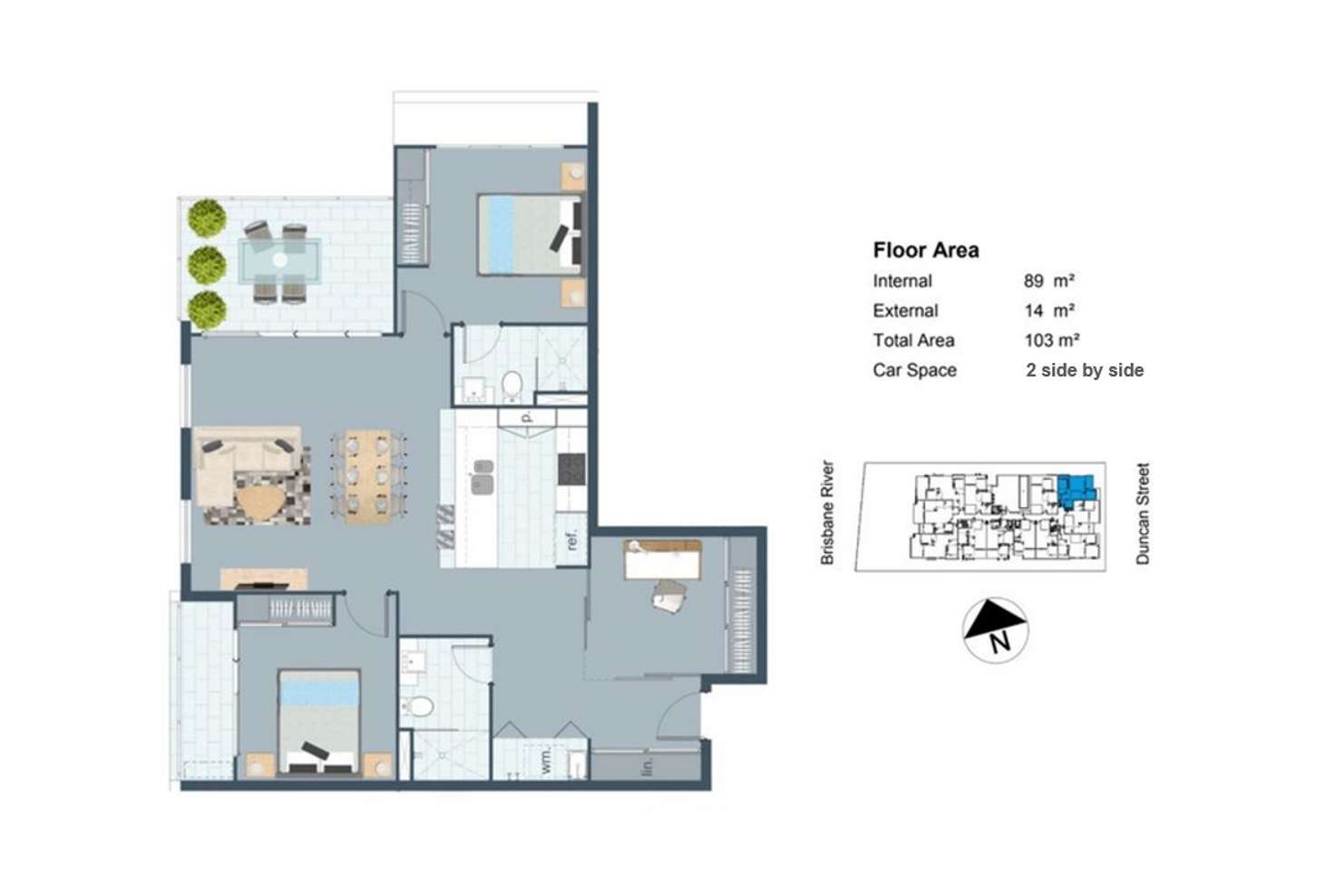 Floorplan of Homely apartment listing, 706/25 Duncan Street, West End QLD 4101