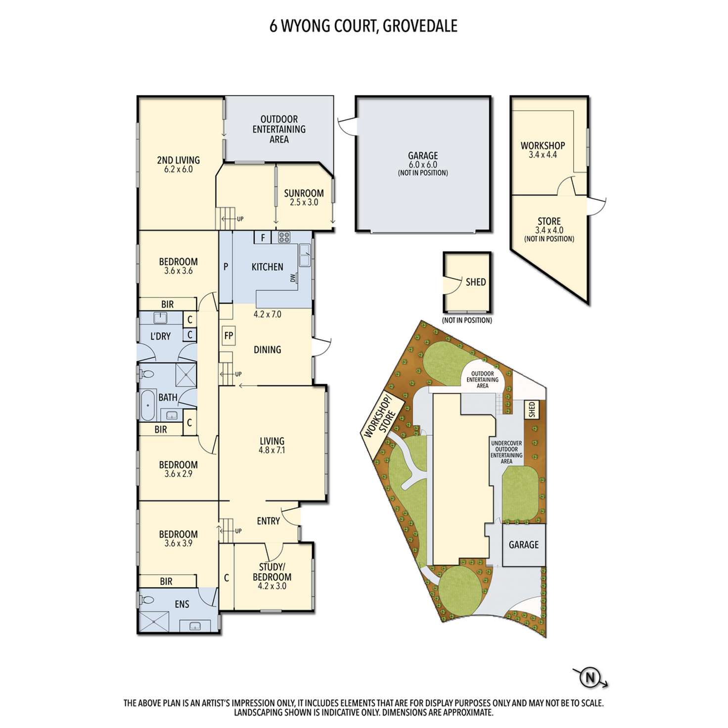 Floorplan of Homely house listing, 6 Wyong Court, Grovedale VIC 3216