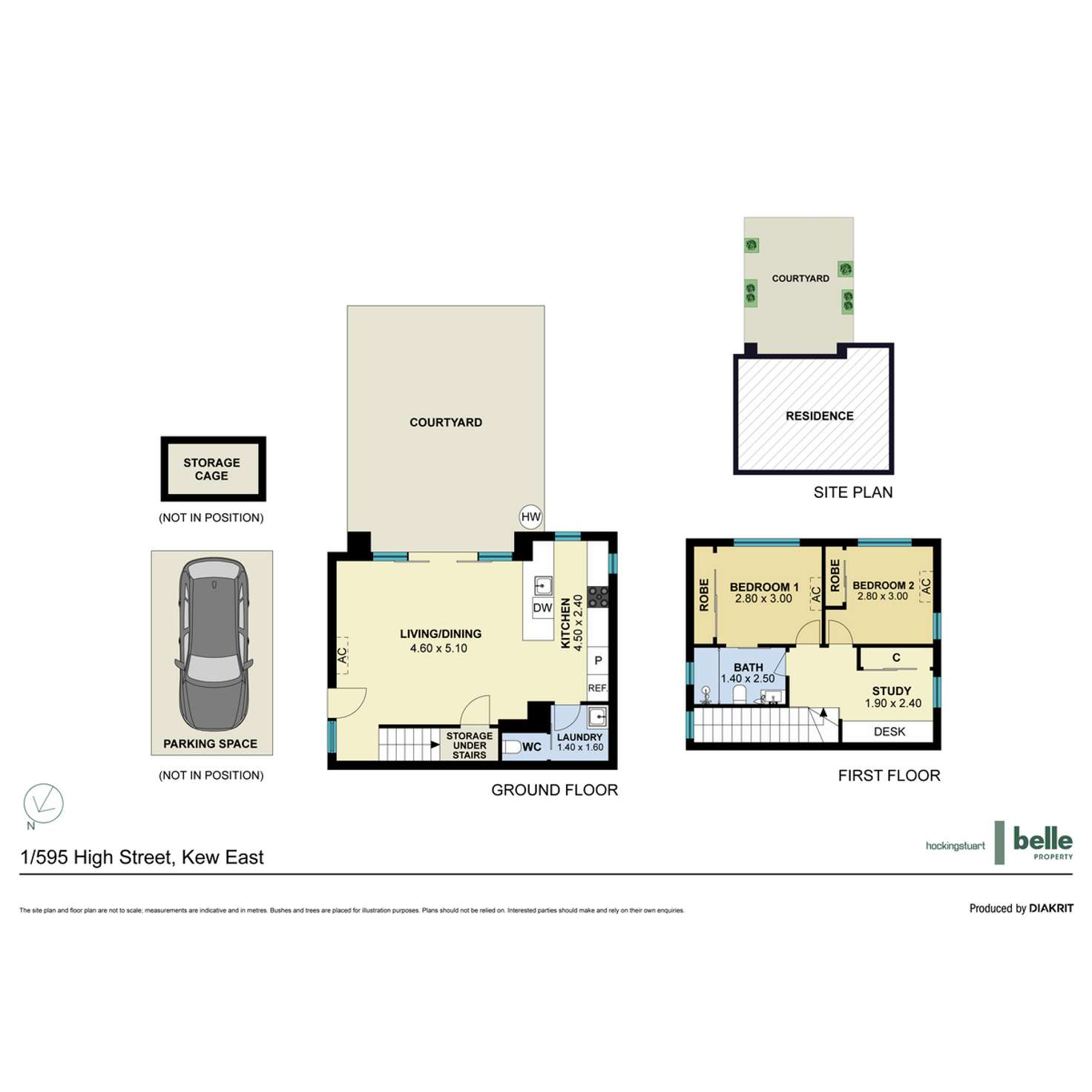 Floorplan of Homely townhouse listing, 1/595 High Street, Kew East VIC 3102