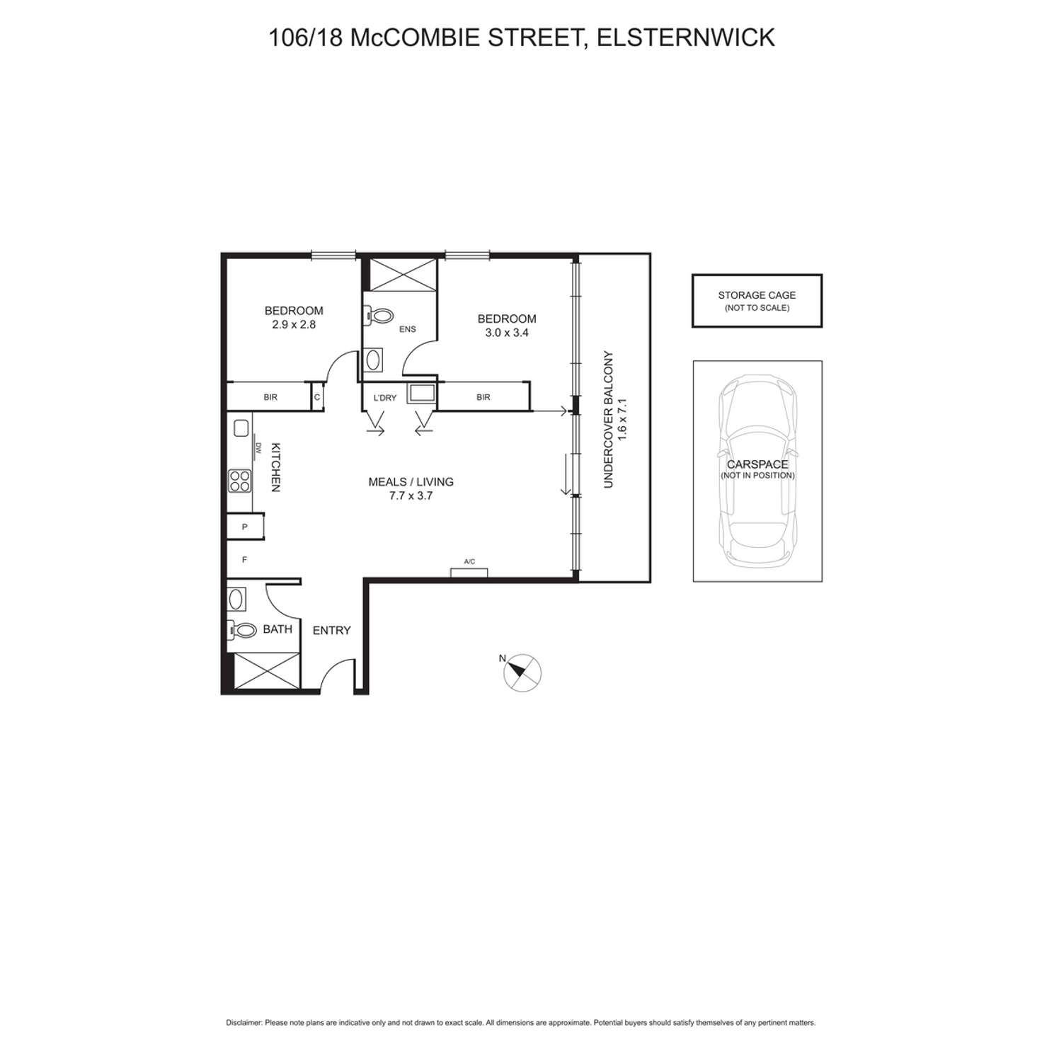 Floorplan of Homely apartment listing, 106/18 Mccombie Street, Elsternwick VIC 3185