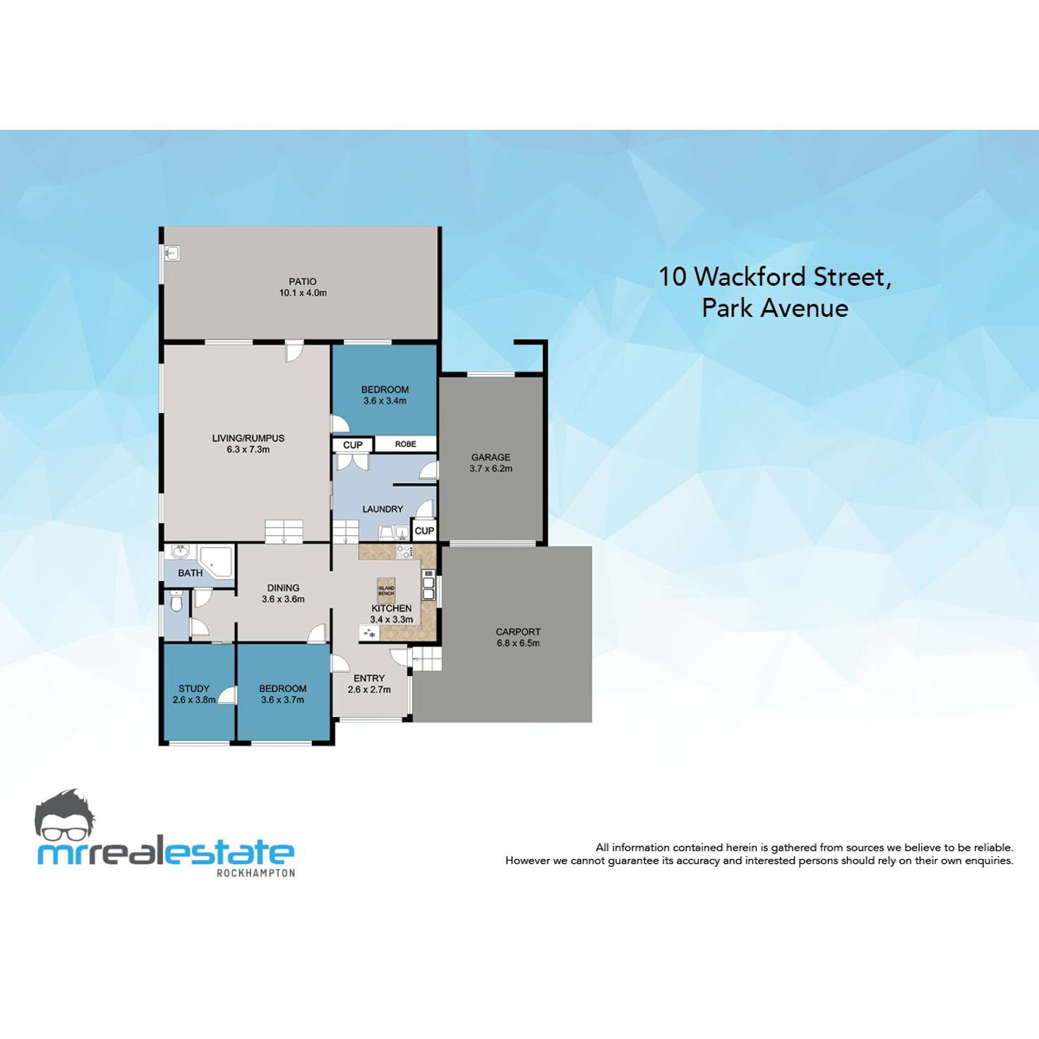 Floorplan of Homely house listing, 10 Wackford Street, Park Avenue QLD 4701