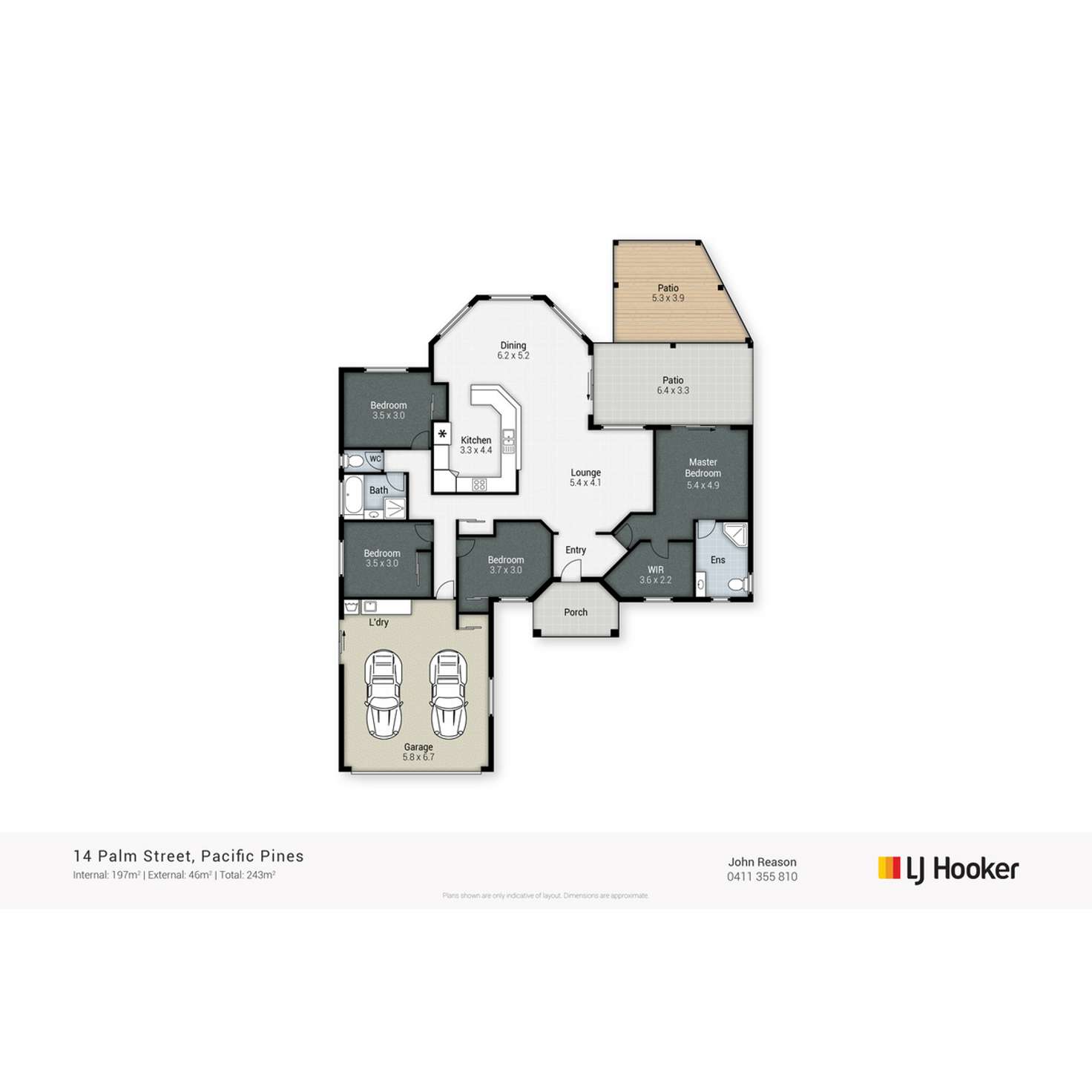 Floorplan of Homely house listing, 14 Palm Street, Pacific Pines QLD 4211