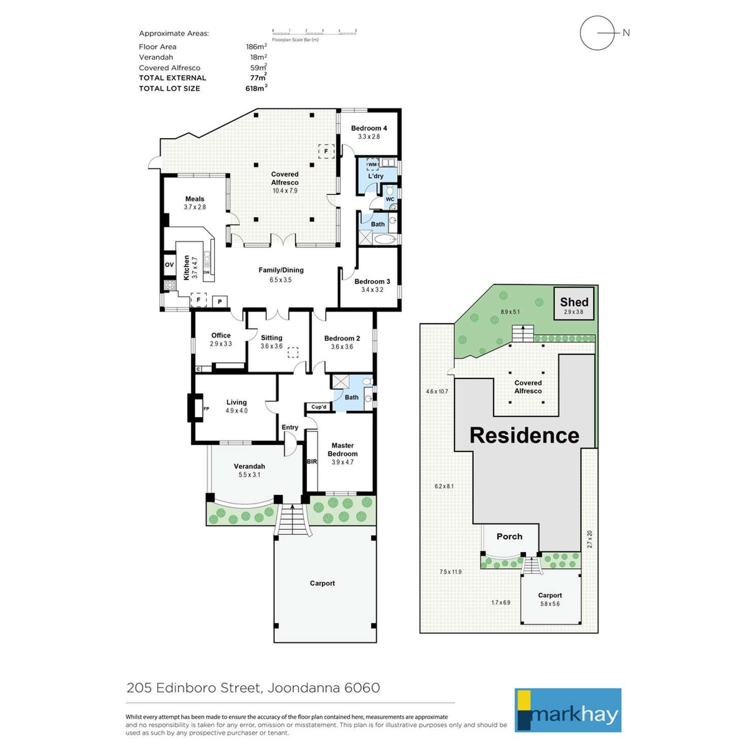 Floorplan of Homely house listing, 205 Edinboro Street, Joondanna WA 6060