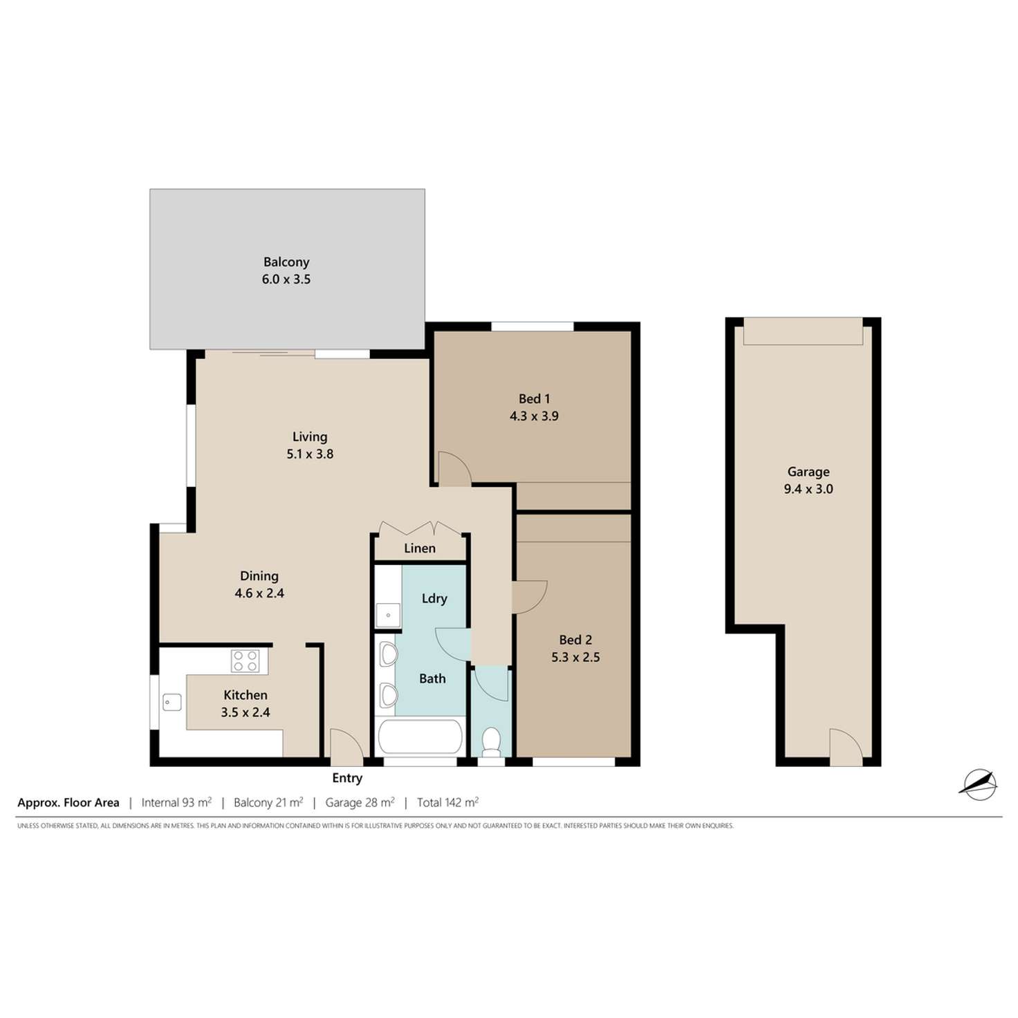 Floorplan of Homely unit listing, 2/55 Norman Parade, Clayfield QLD 4011