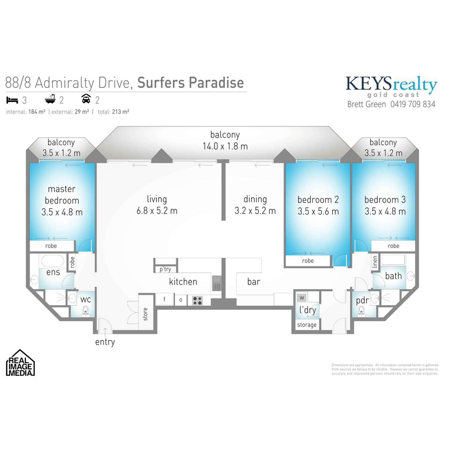 Floorplan of Homely unit listing, 88/8 Admiralty Drive, Paradise Waters QLD 4217
