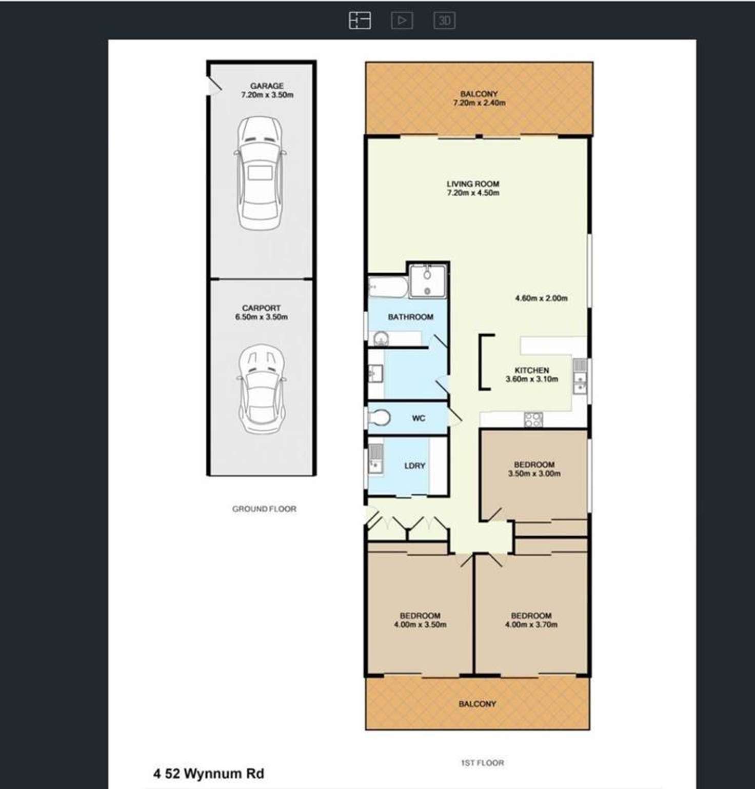 Floorplan of Homely apartment listing, 4/52 Wynnum Road, Norman Park QLD 4170