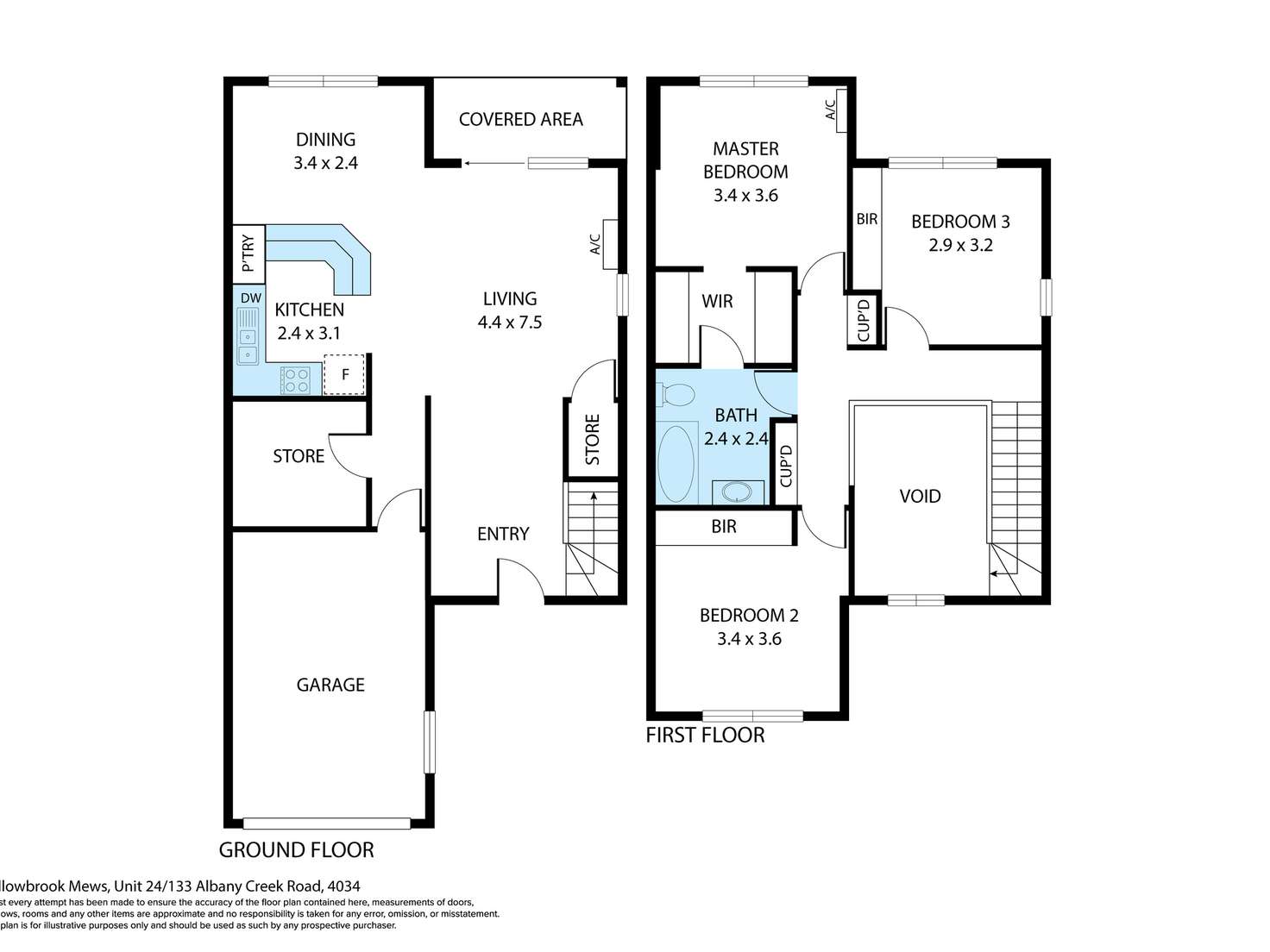 Floorplan of Homely townhouse listing, 24/133 Albany Creek Road, Aspley QLD 4034