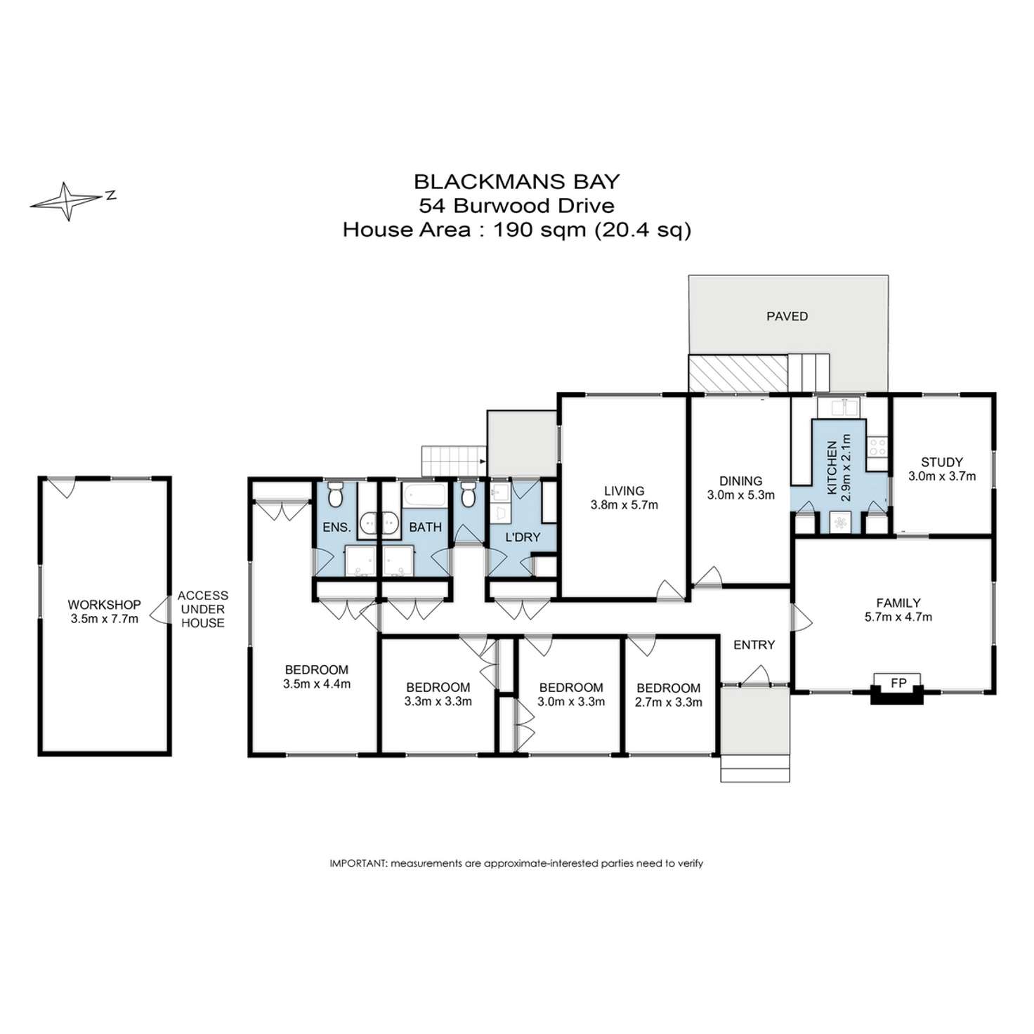 Floorplan of Homely house listing, 54 Burwood Drive, Blackmans Bay TAS 7052