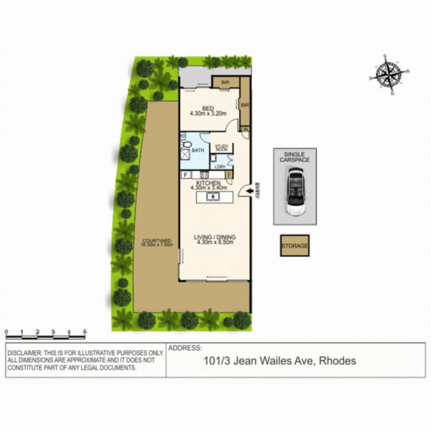Floorplan of Homely apartment listing, 101/3 Jean Wailes Avenue, Rhodes NSW 2138