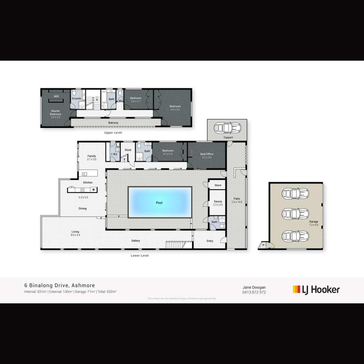 Floorplan of Homely house listing, 6 Binalong Drive, Ashmore QLD 4214