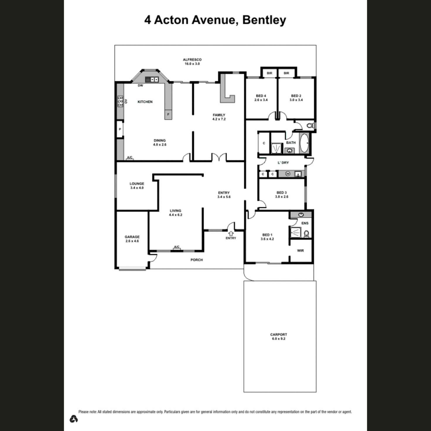 Floorplan of Homely house listing, 4 Acton Avenue, Bentley WA 6102