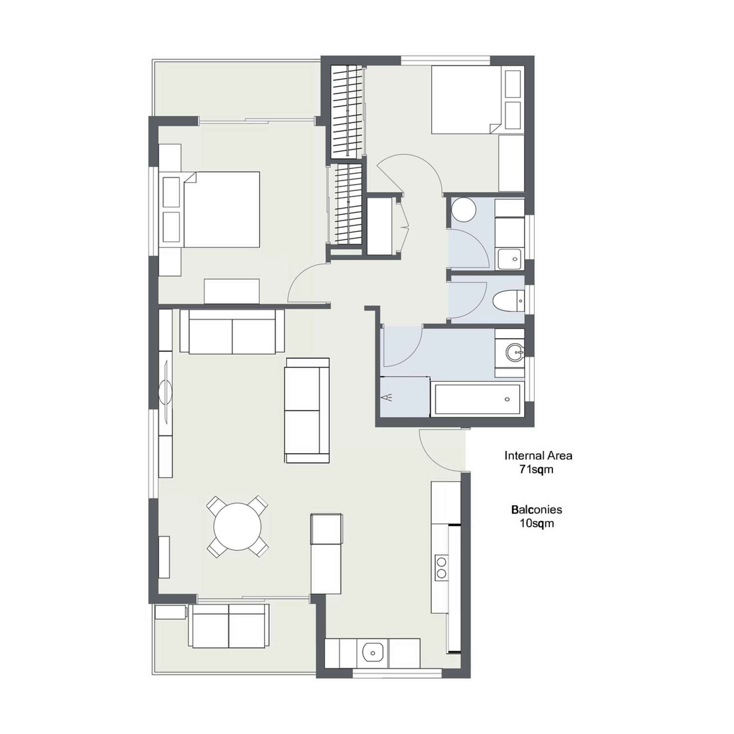 Floorplan of Homely unit listing, 13/43 North Street, Southport QLD 4215